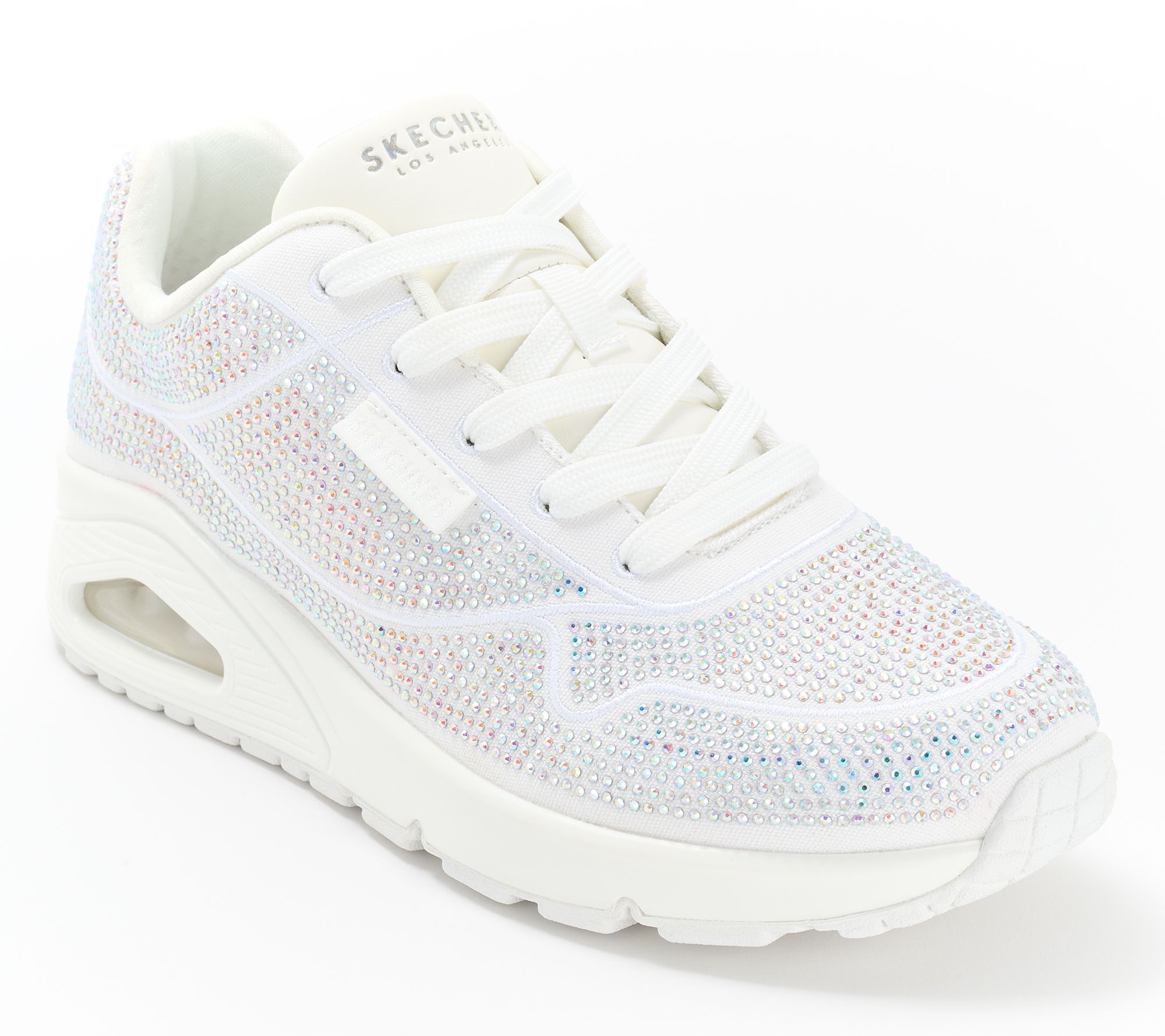 Skechers Street Street Uno Glitter Lace-Up Sneakers - Disco Rave
