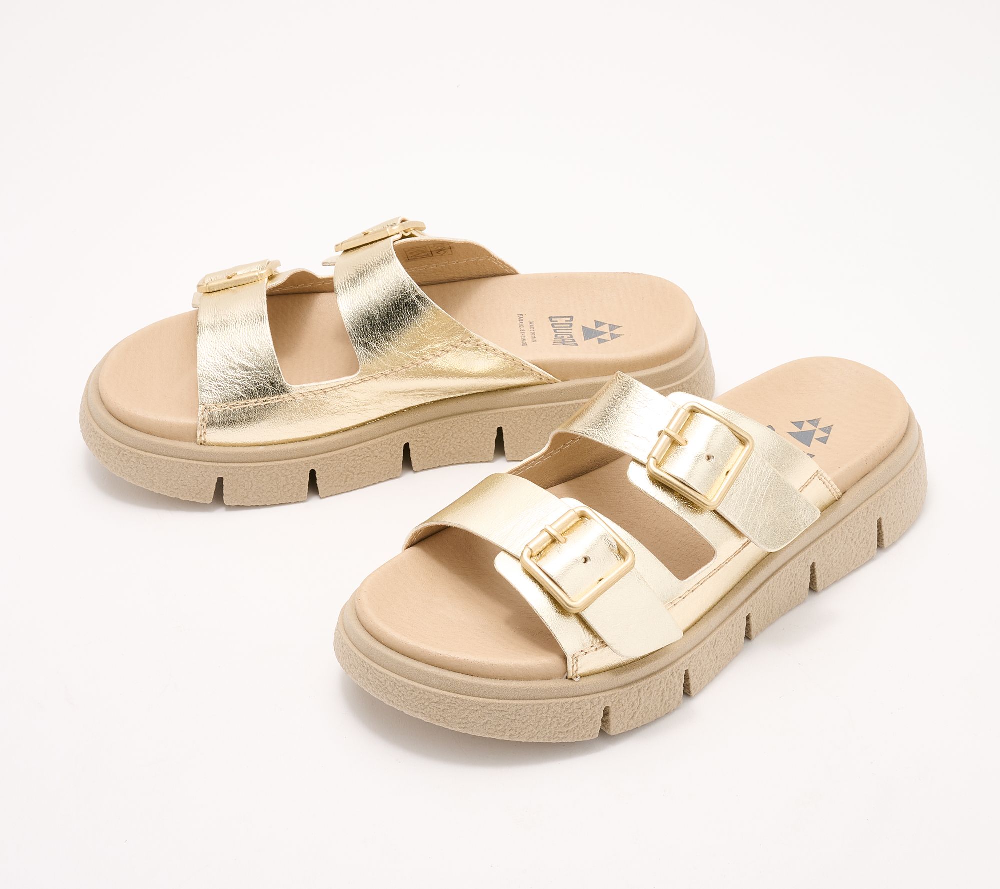"As Is" Cougar Luxmotion Double Strap Slide Sandals - Piera