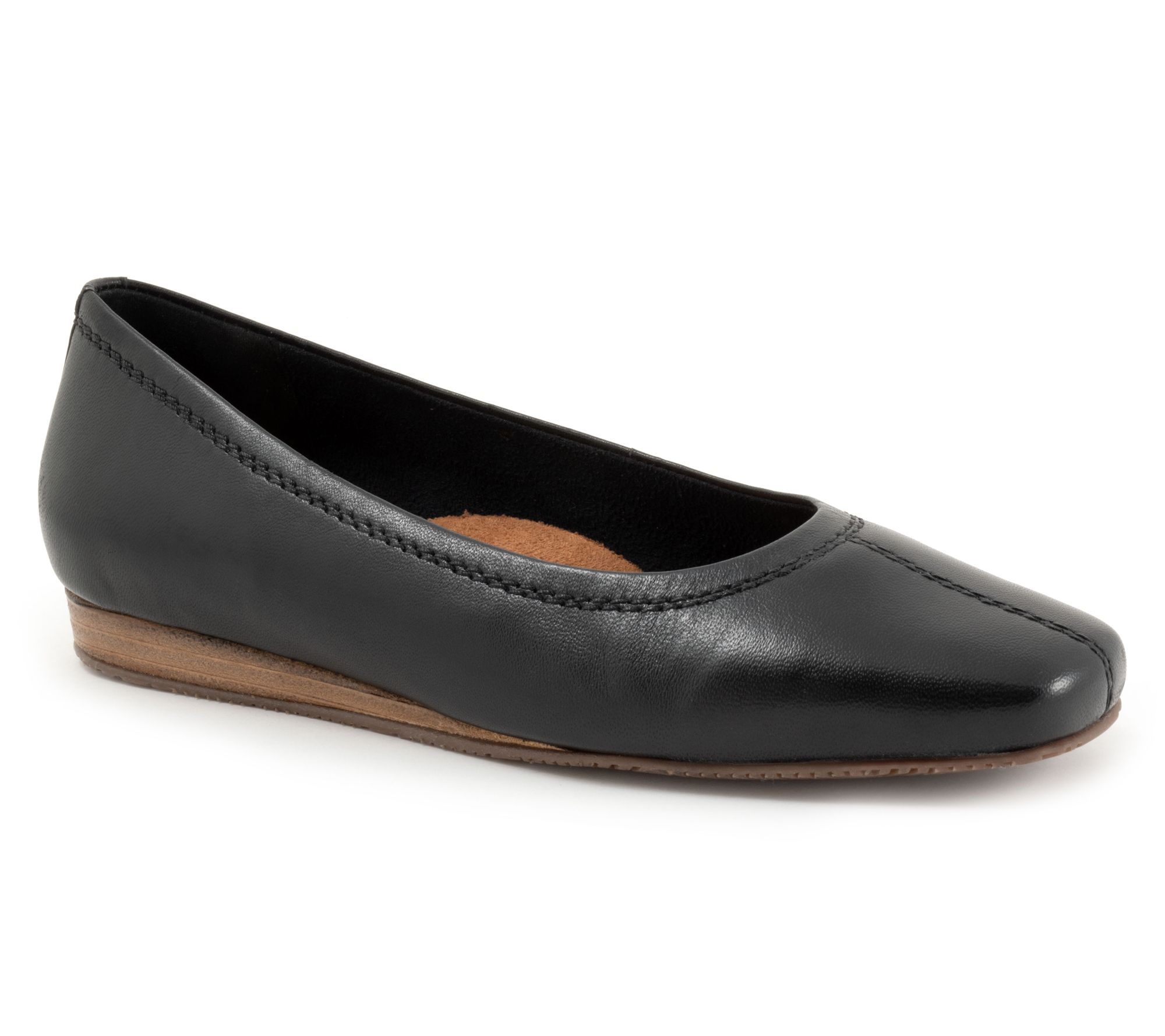 Softwalk Vera Cruz Leather Mini Wedge Ballet Flat