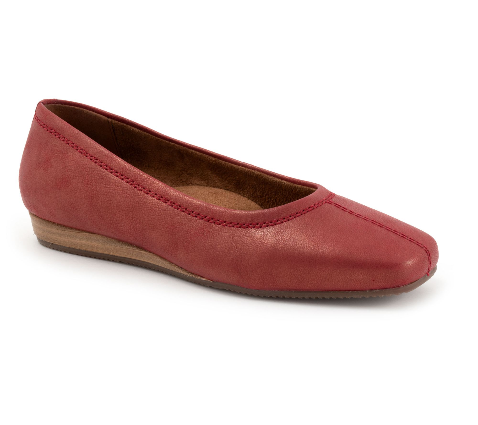 Softwalk Vera Cruz Leather Mini Wedge Ballet Flat