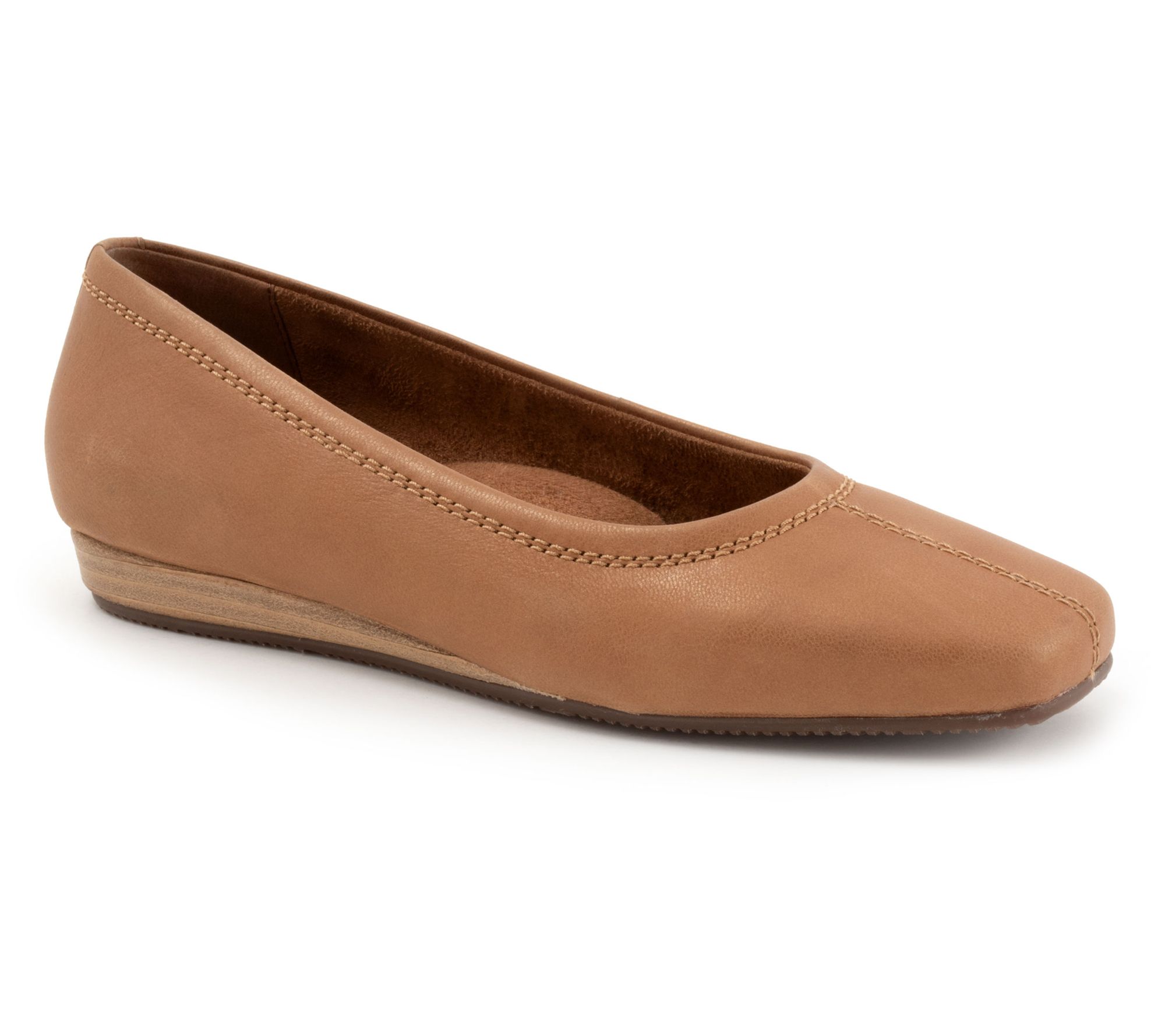 Softwalk Vera Cruz Leather Mini Wedge Ballet Flat