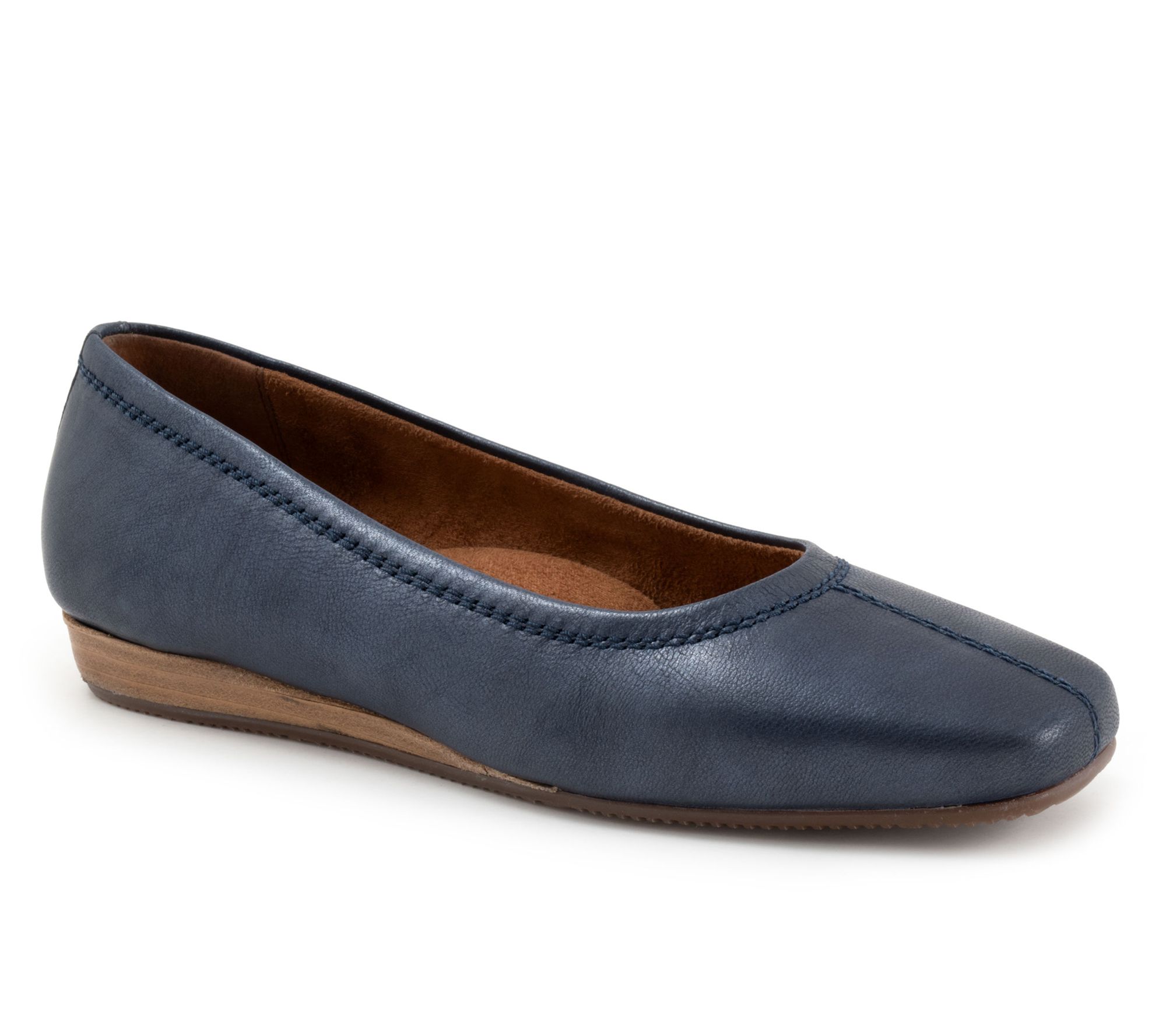 Softwalk Vera Cruz Leather Mini Wedge Ballet Flat