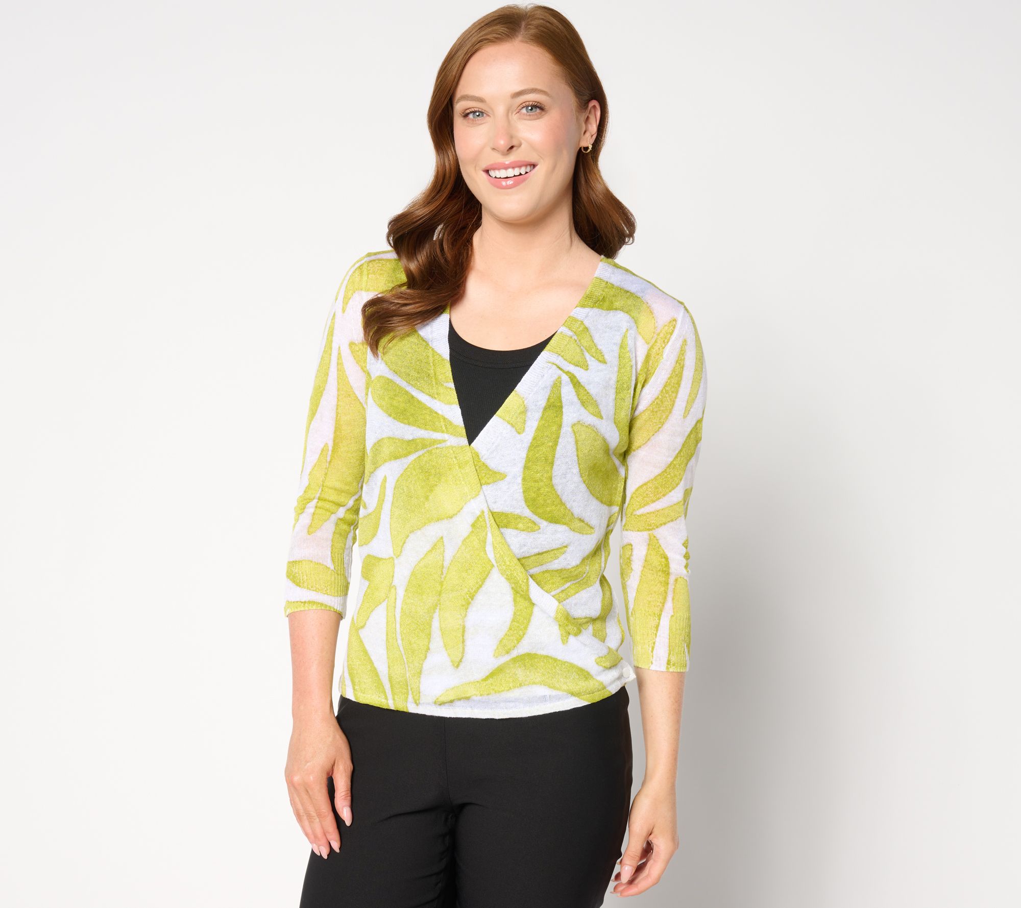 "As Is" NIC+ZOE Printed 4-Way Cardigan