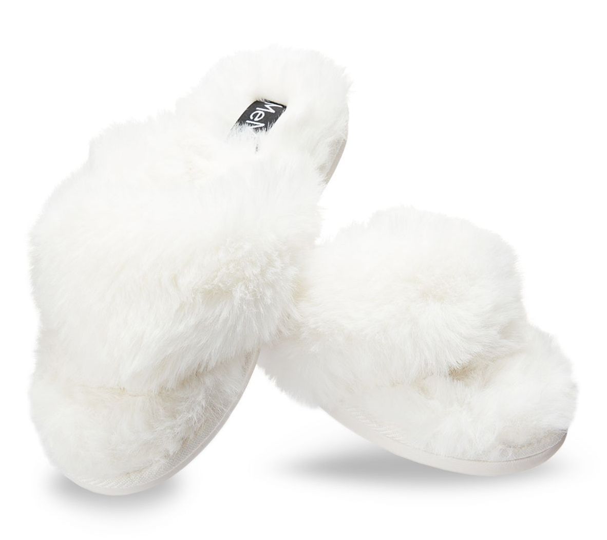 Memoi Women's Fuzzy Plush Thong Slippers