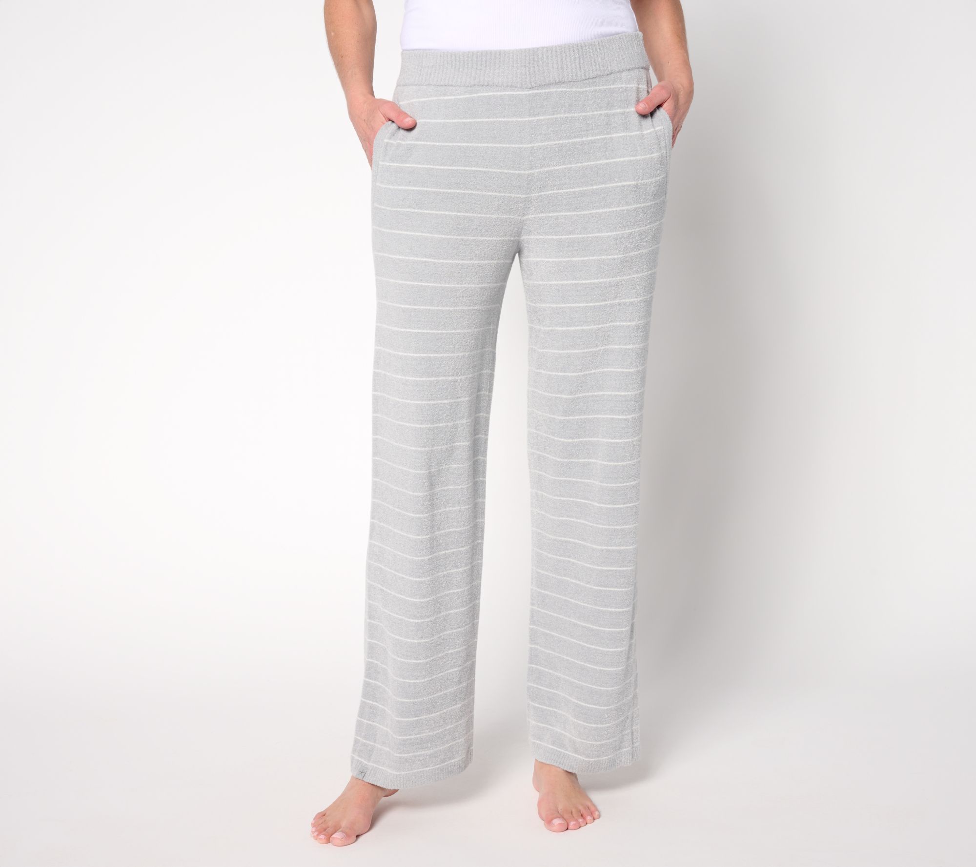 Barefoot Dreams Petite CozyChic Ultra Lite Striped Ankle Pant