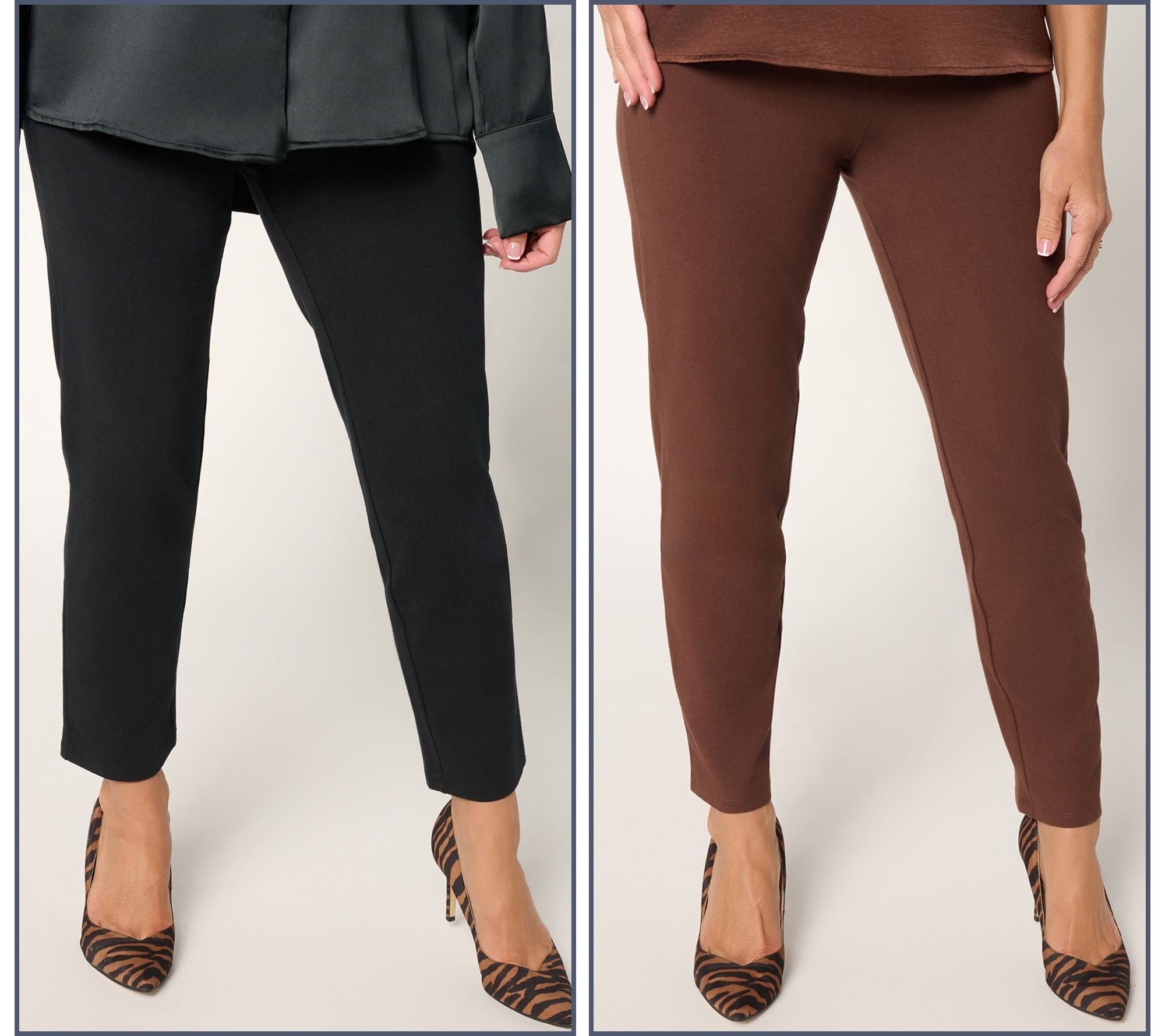 Women with Control Regular Set of 2 86/14 Slim Leg Pants