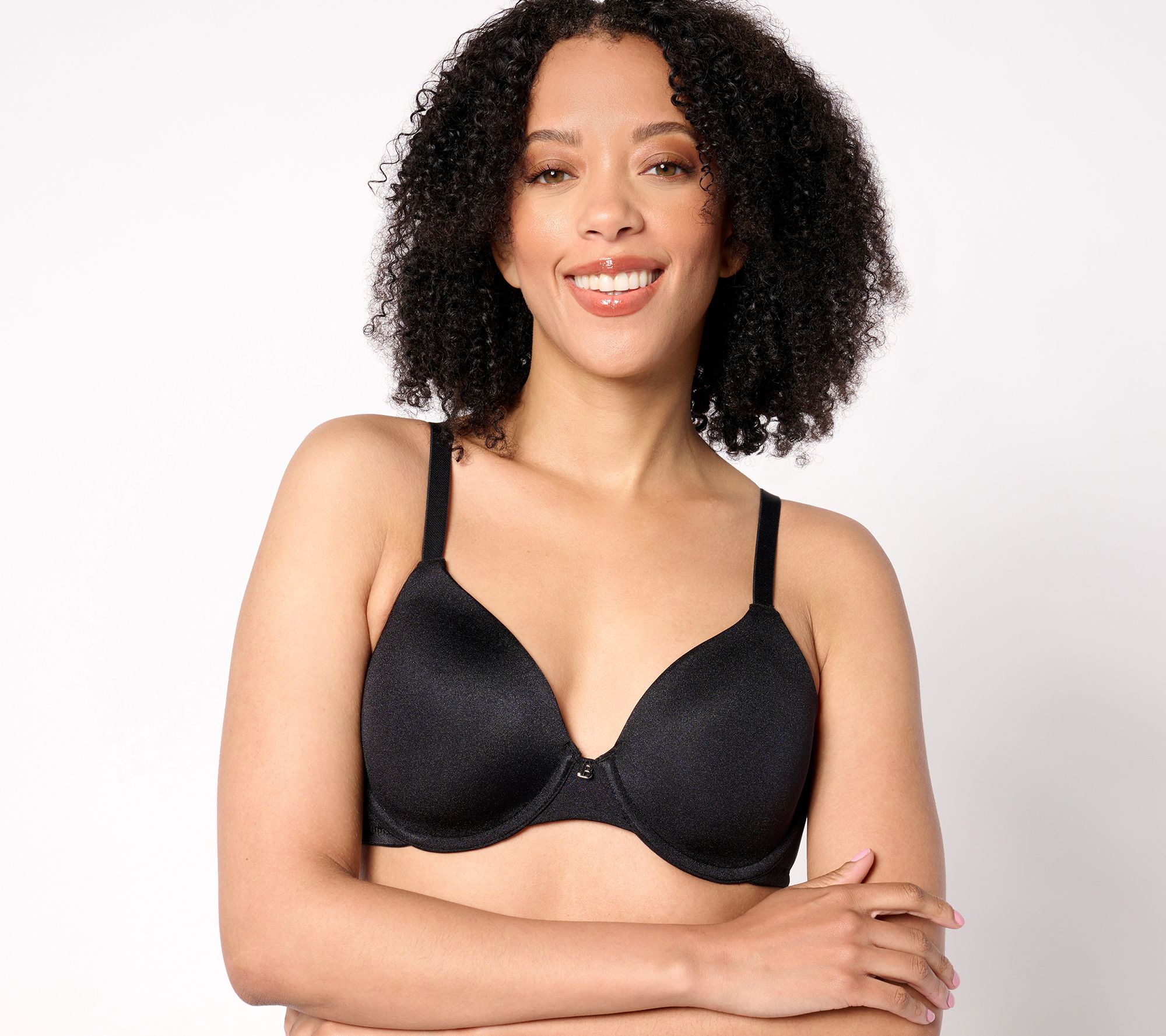 "As Is"Breezies Original Shimmer Microfiber UW T-Shirt Bra