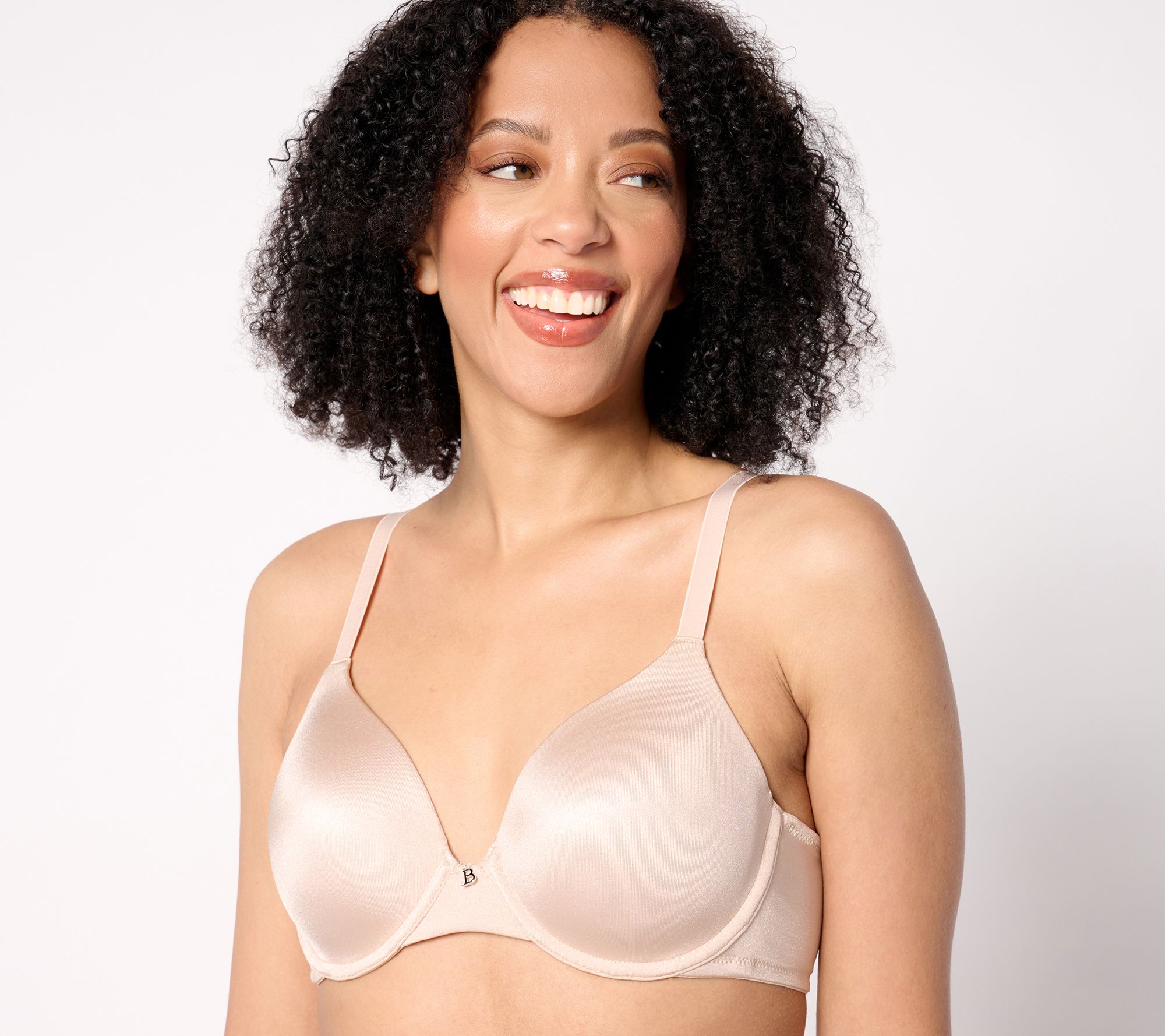"As Is"Breezies Original Shimmer Microfiber UW T-Shirt Bra