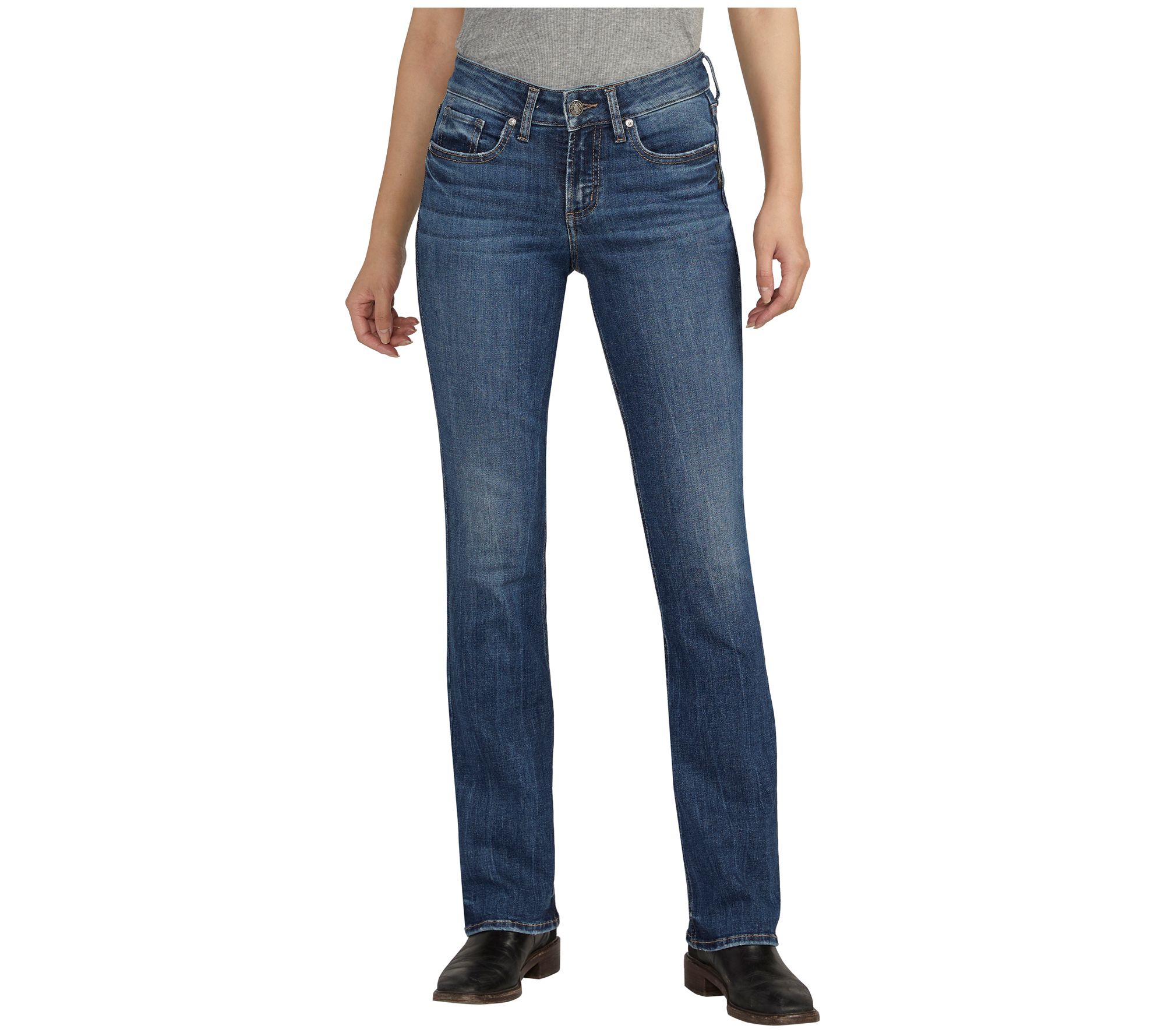 Silver Jeans Co. Suki Mid-Rise Curvy Fit Slim Boot Jeans