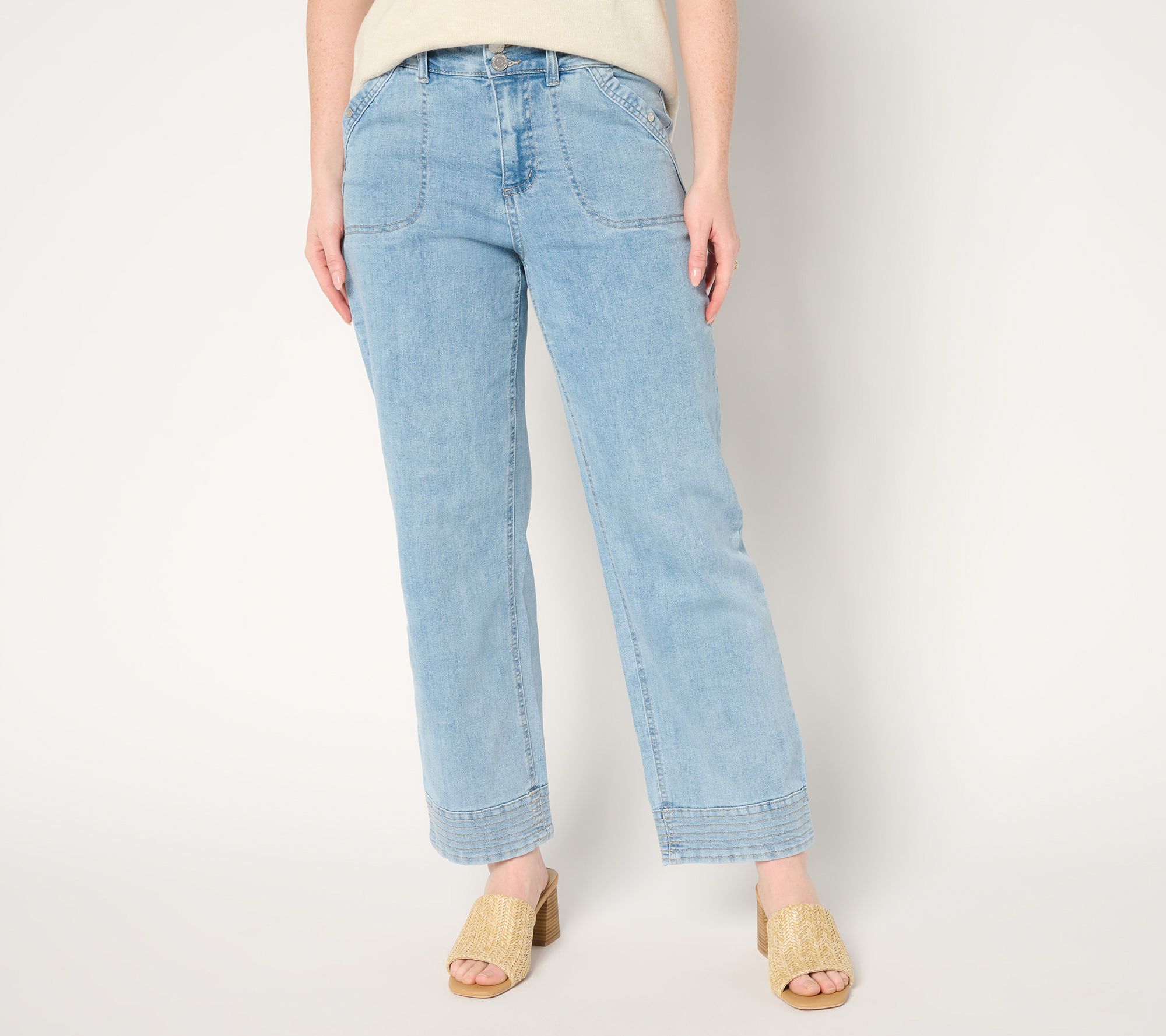 Susan Graver Petite Ankle Length Trouser Jean