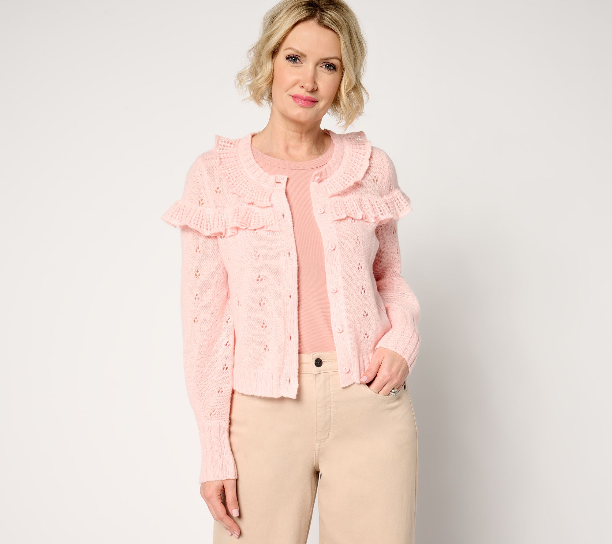 Me by Jennie Garth Folly Pointelle Cardigan
