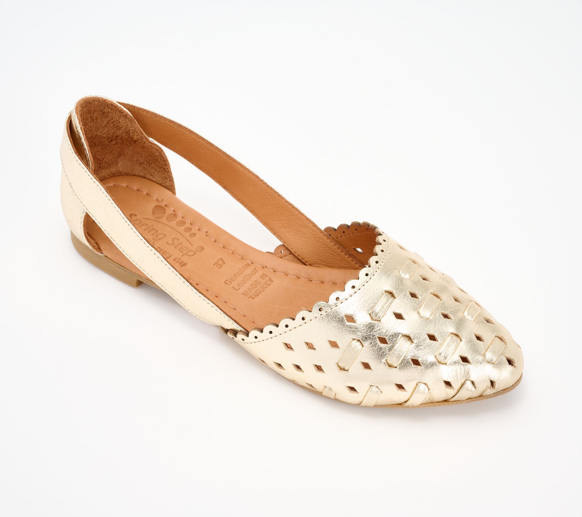 Spring Step Leather Flats Delorse