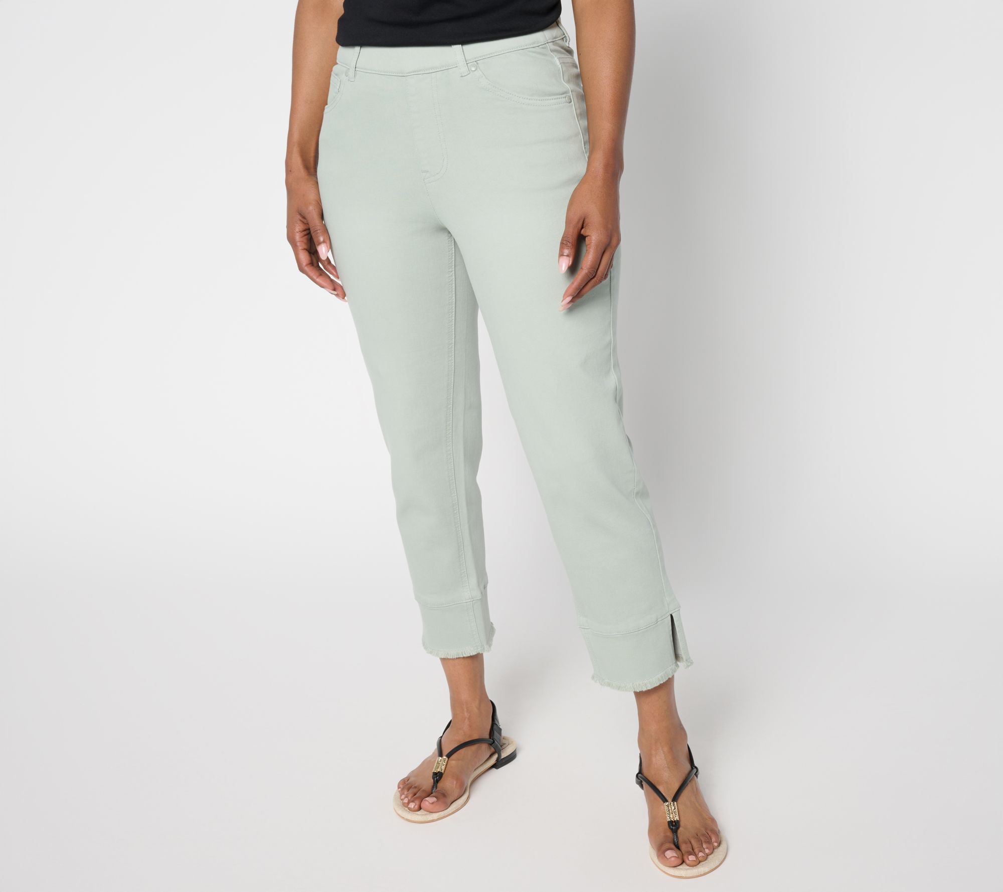 Isaac Mizrahi Live! Regular True Denim Crop Jeans with Cuff