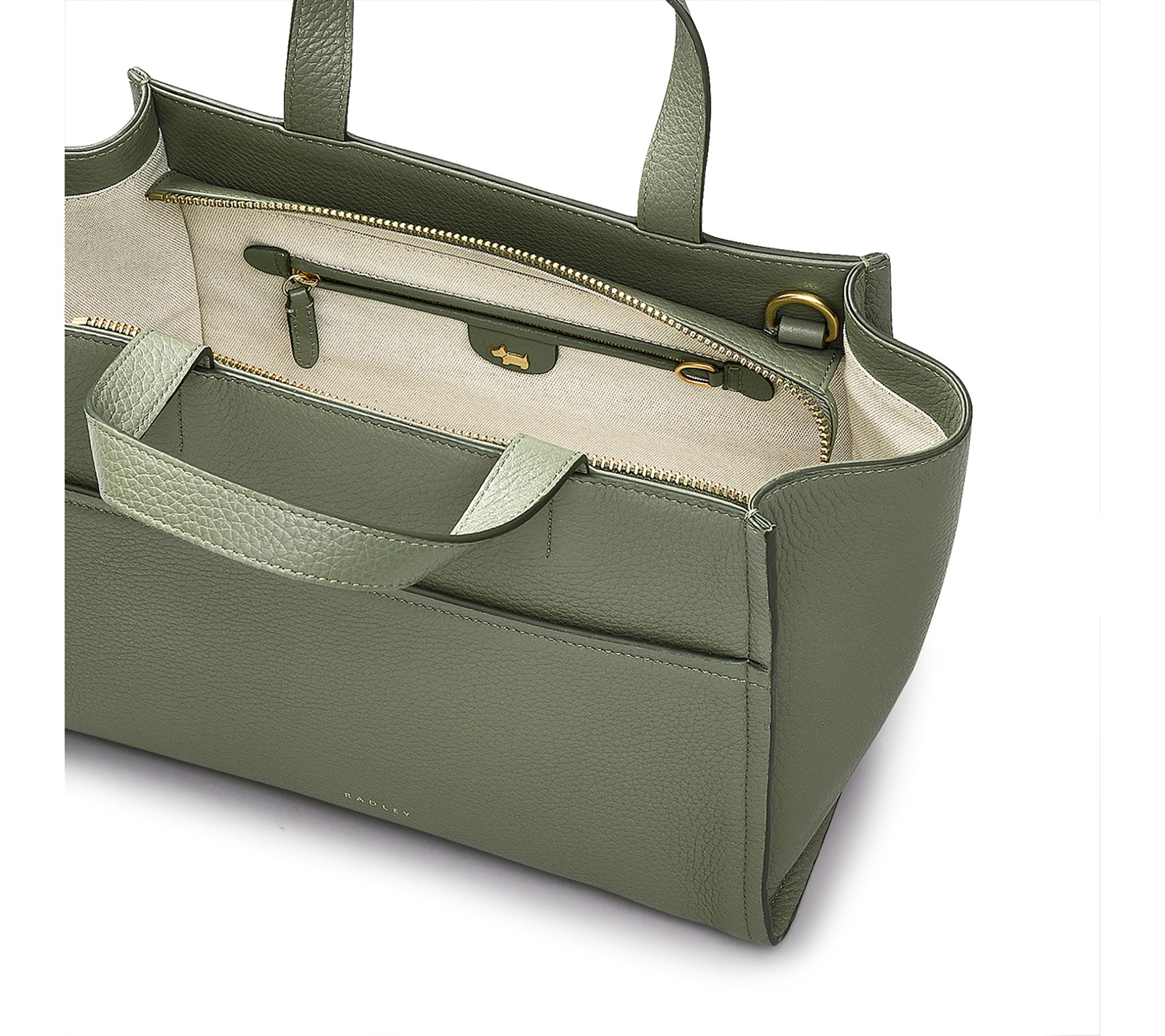RADLEY London Oak Street Leather Zip Tote w/ Crossbody Strap