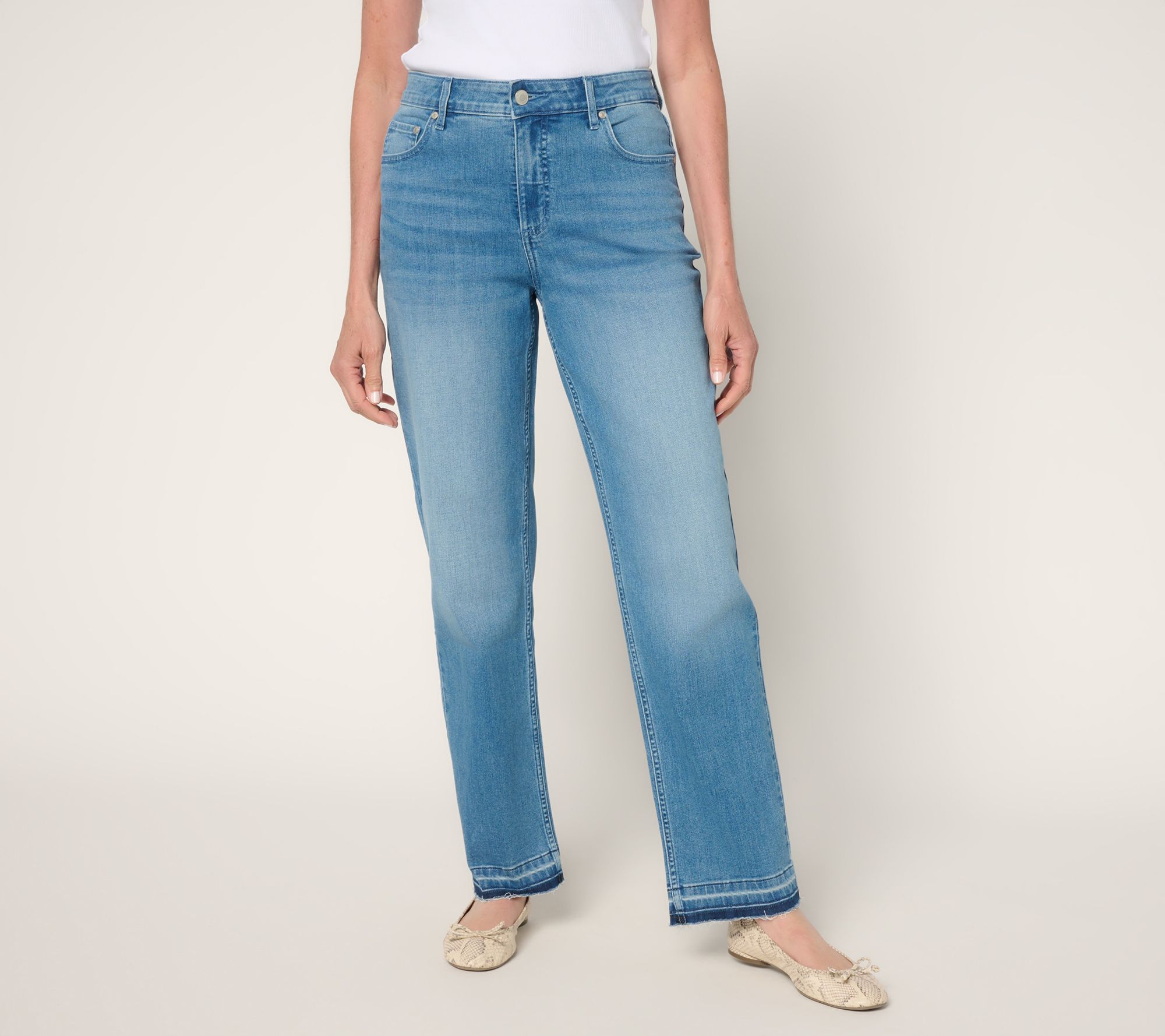 AnyBody Tall Released Hem Denim Pants