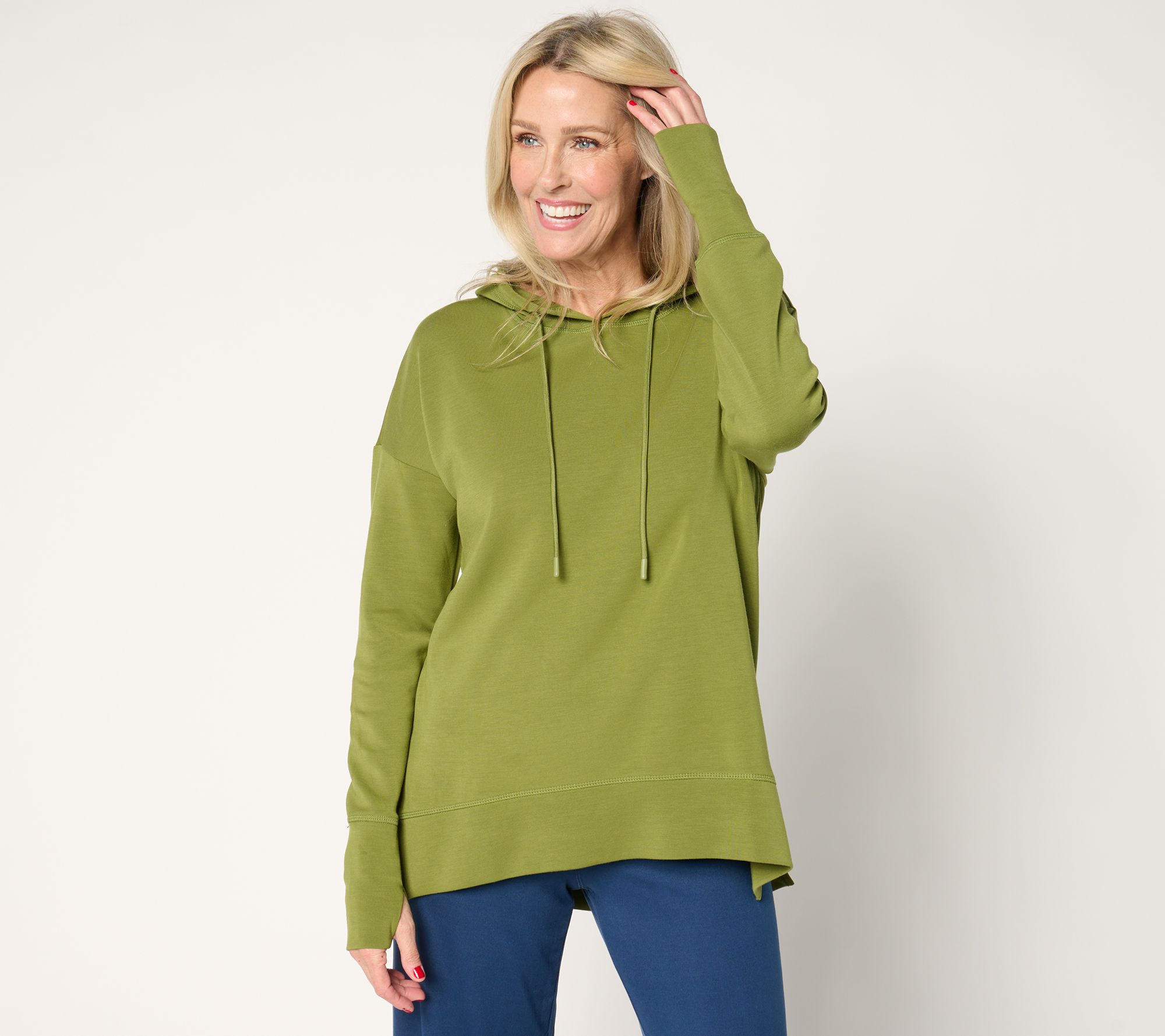 "As Is" Belle Body by Kim Gravel ScubaLuxe Pop Color Hoodie