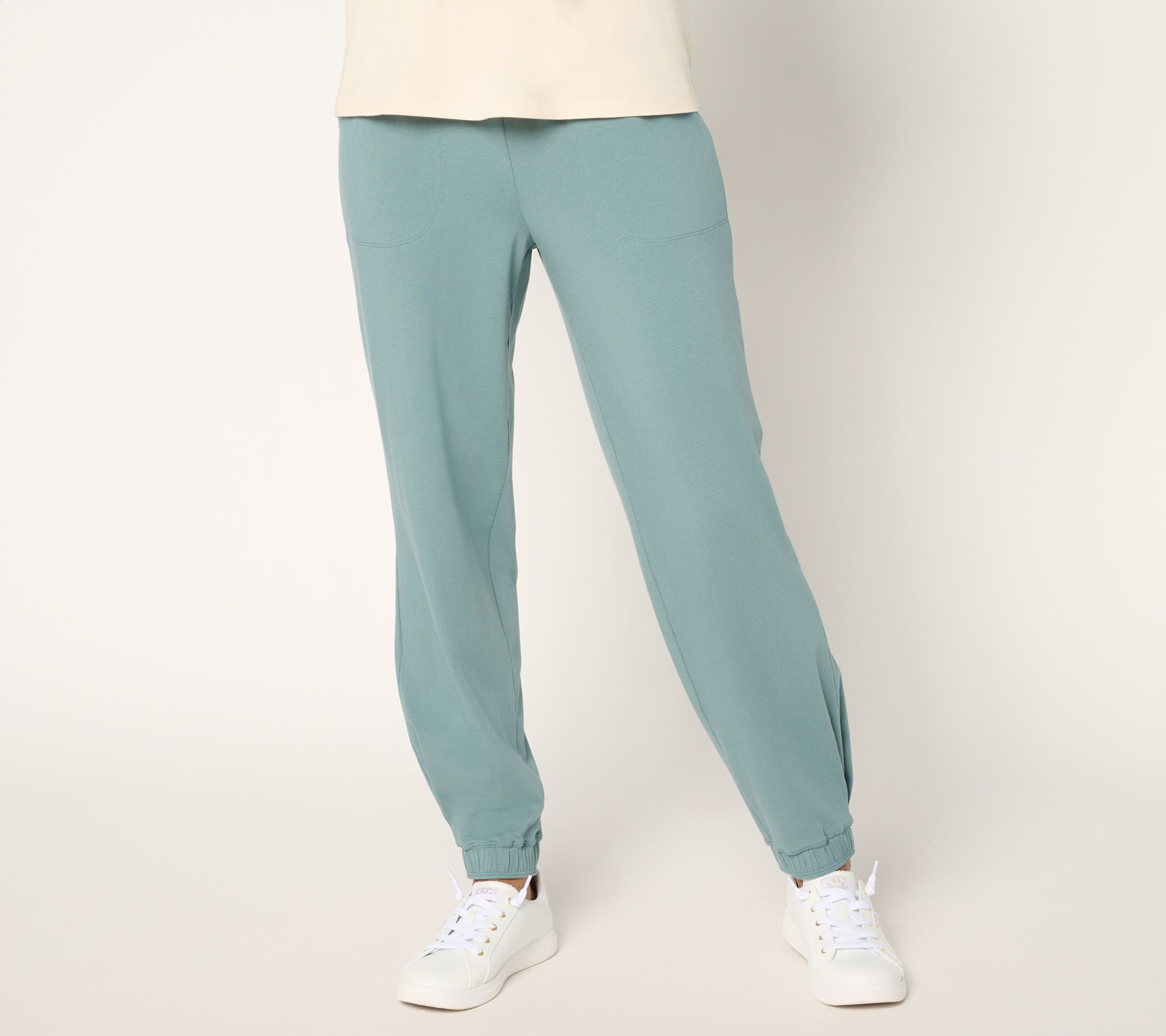 Anybody Petite Cozy Knit Side Pleat Jogger with Pockets