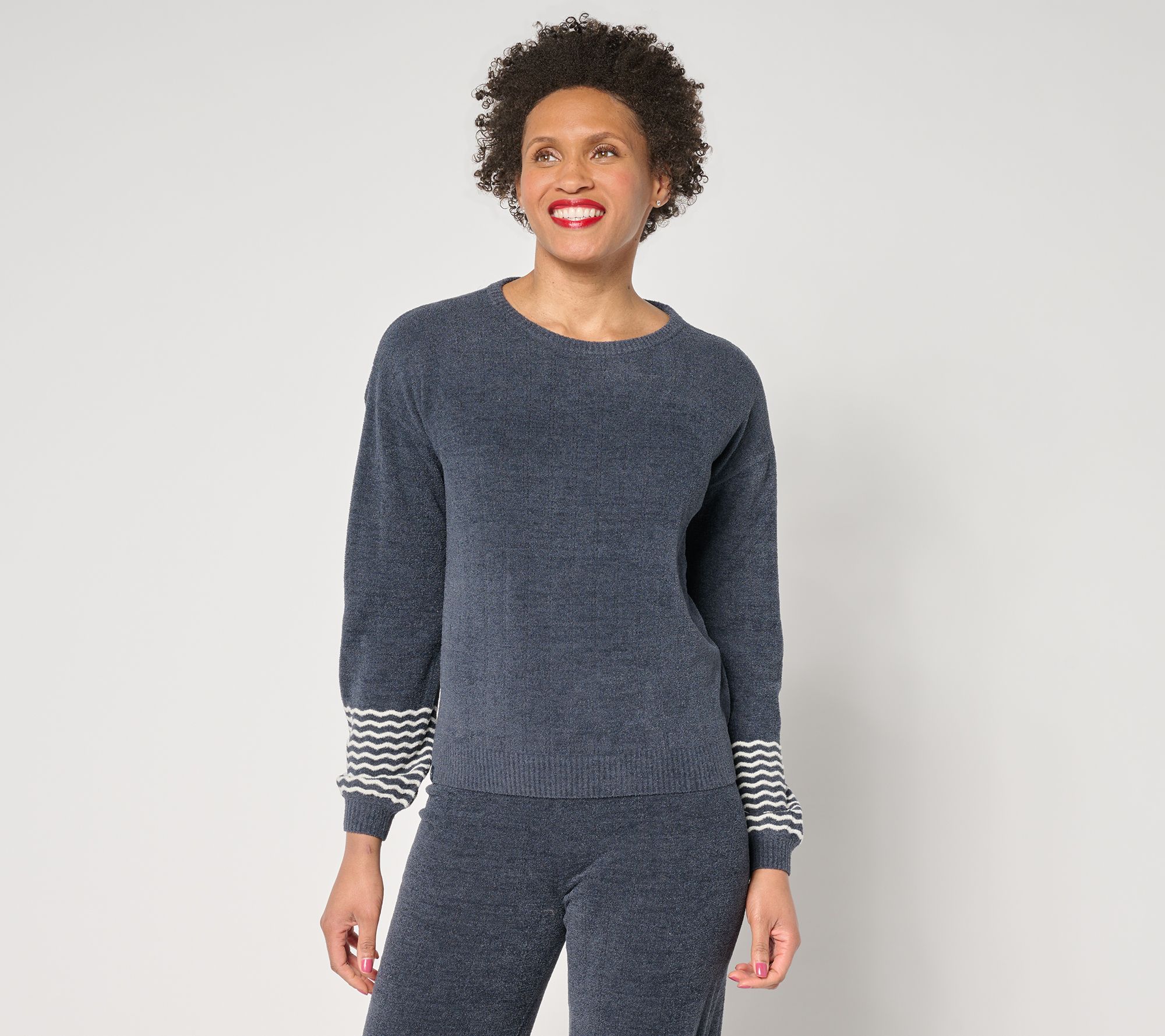 "As Is" Barefoot Dreams CozyChic Ultra Lite Pointelle Pullover