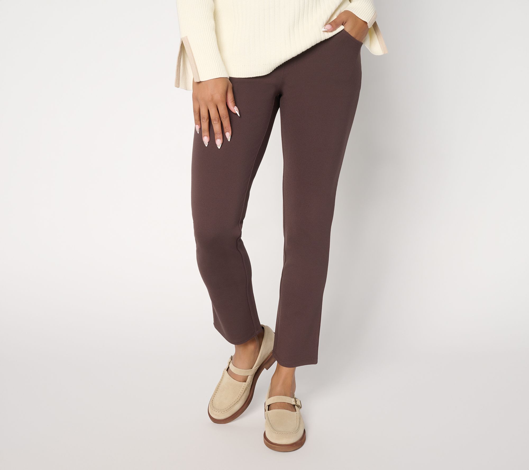 Women with Control Regular Luxe Ponte Slim Leg Ankle Pant