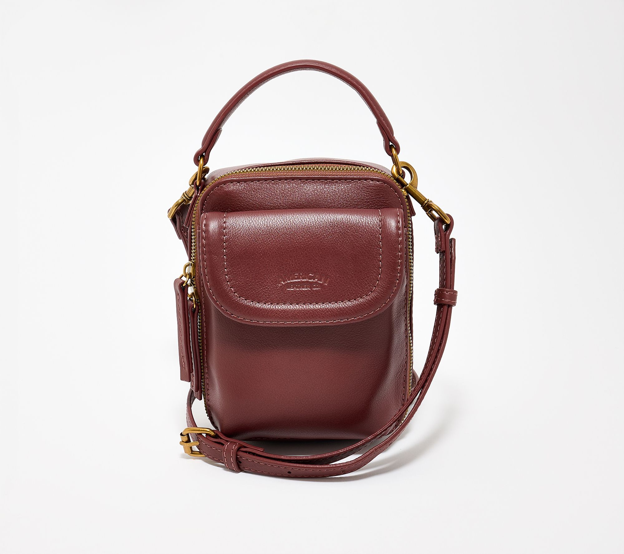 American Leather Co. Tribeca Leather Crossbody w/ Top Handle