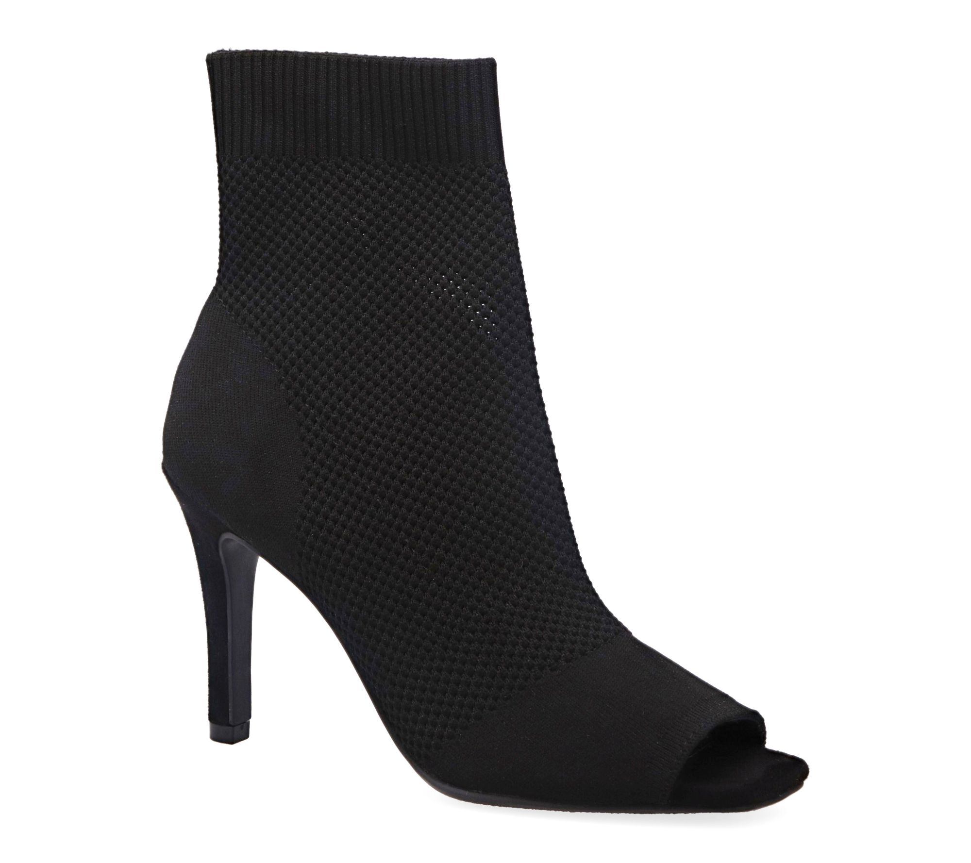  MIA Peep-Toe Knit Booties - Saddie