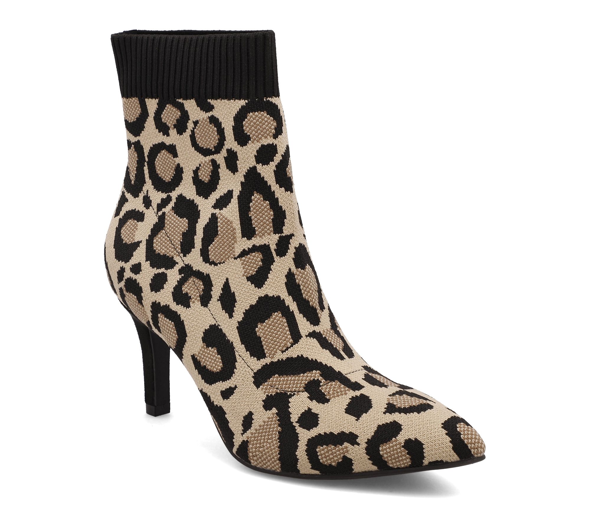 MIA Peep-Toe Knit Booties - Saddie