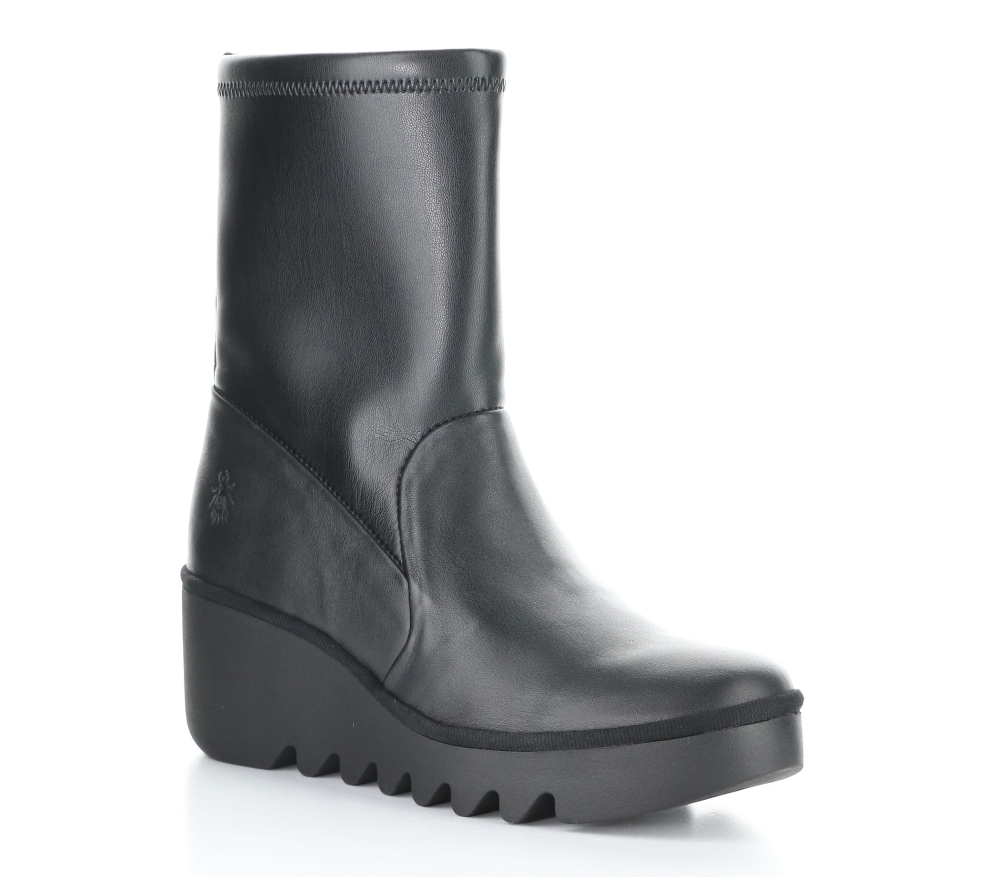 Fly London Dublin/Stretch Side Zip Leather Boot- Boik602Fly