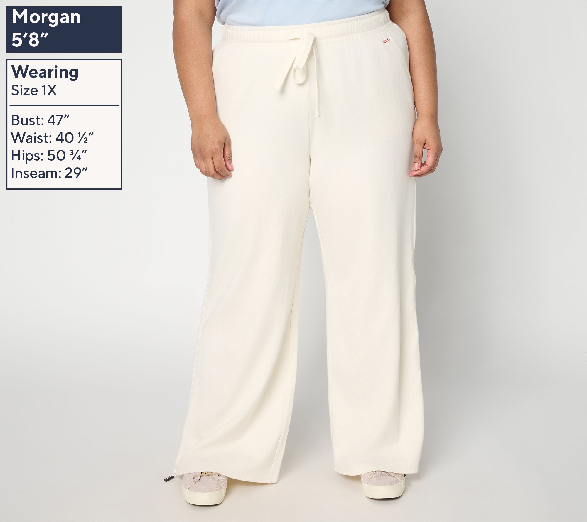 Peace Love World Pull On Full Leg Pant with Zippers - QVC.com