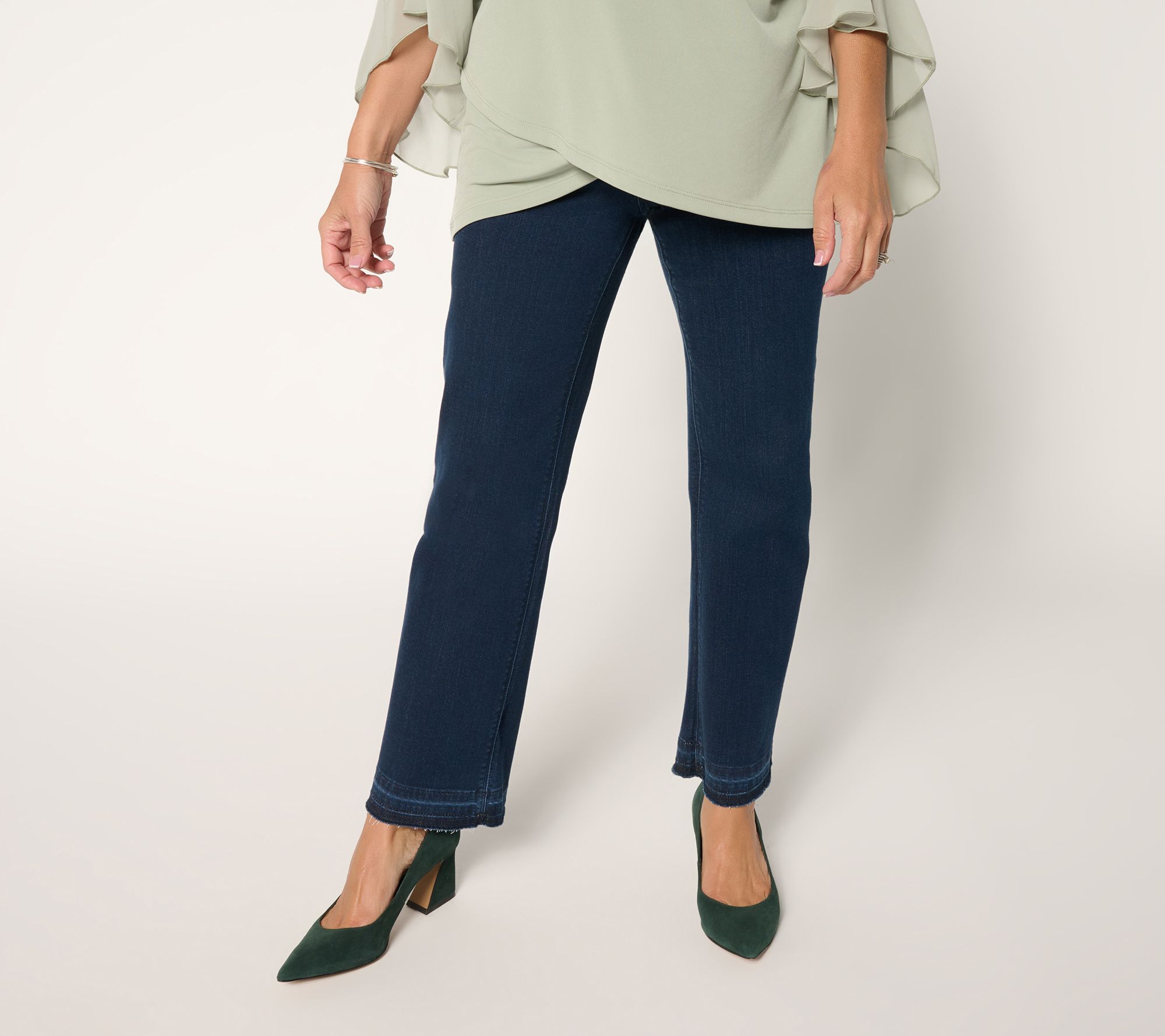 "As Is" Women with Control Reg Contour Curves Full Leg Ankle Jeans