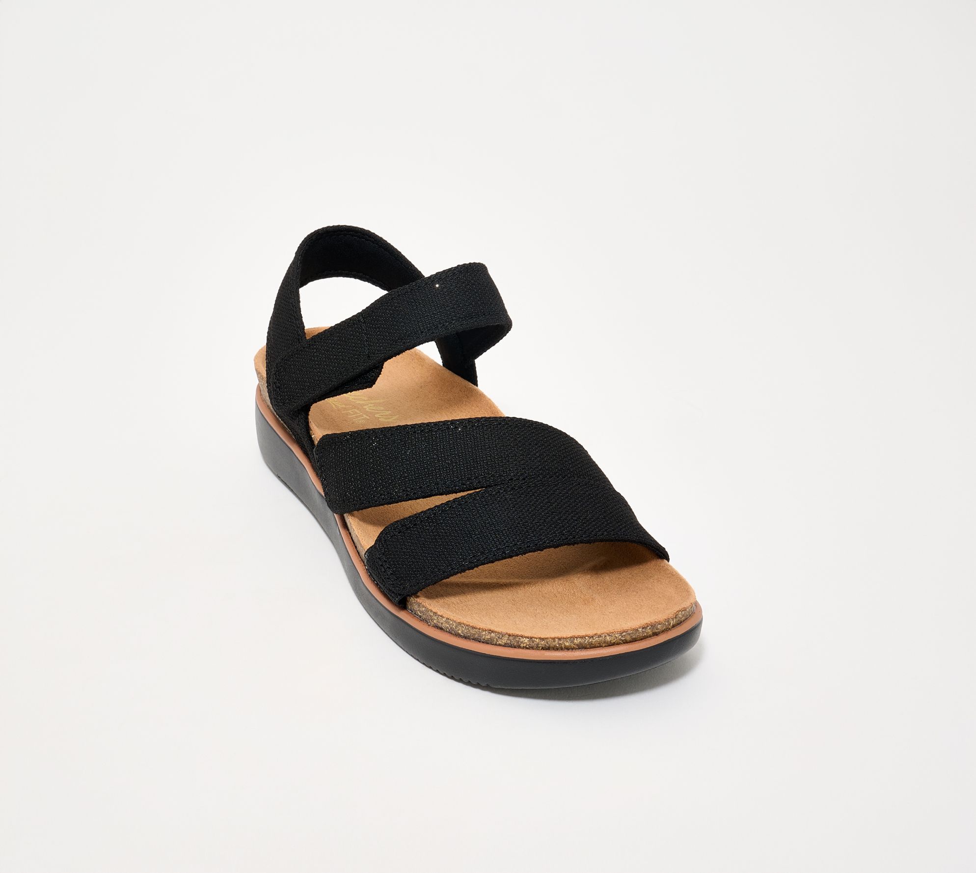 Skechers Lifted Comfort Sparkle Canvas Adjustable Sandals