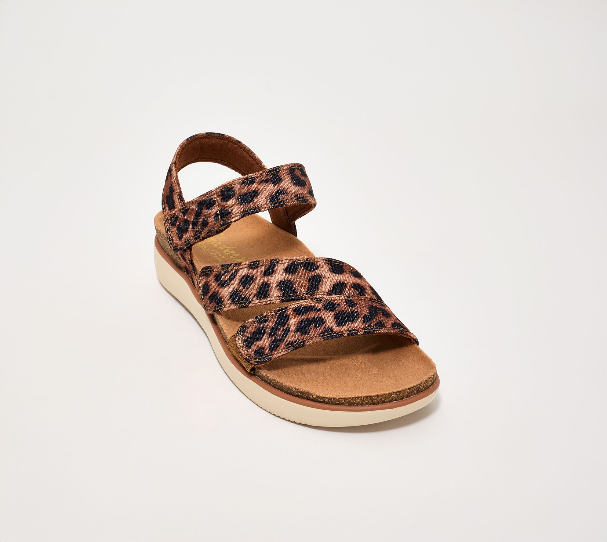 Skechers Lifted Comfort Sparkle Canvas Adjustable Sandals