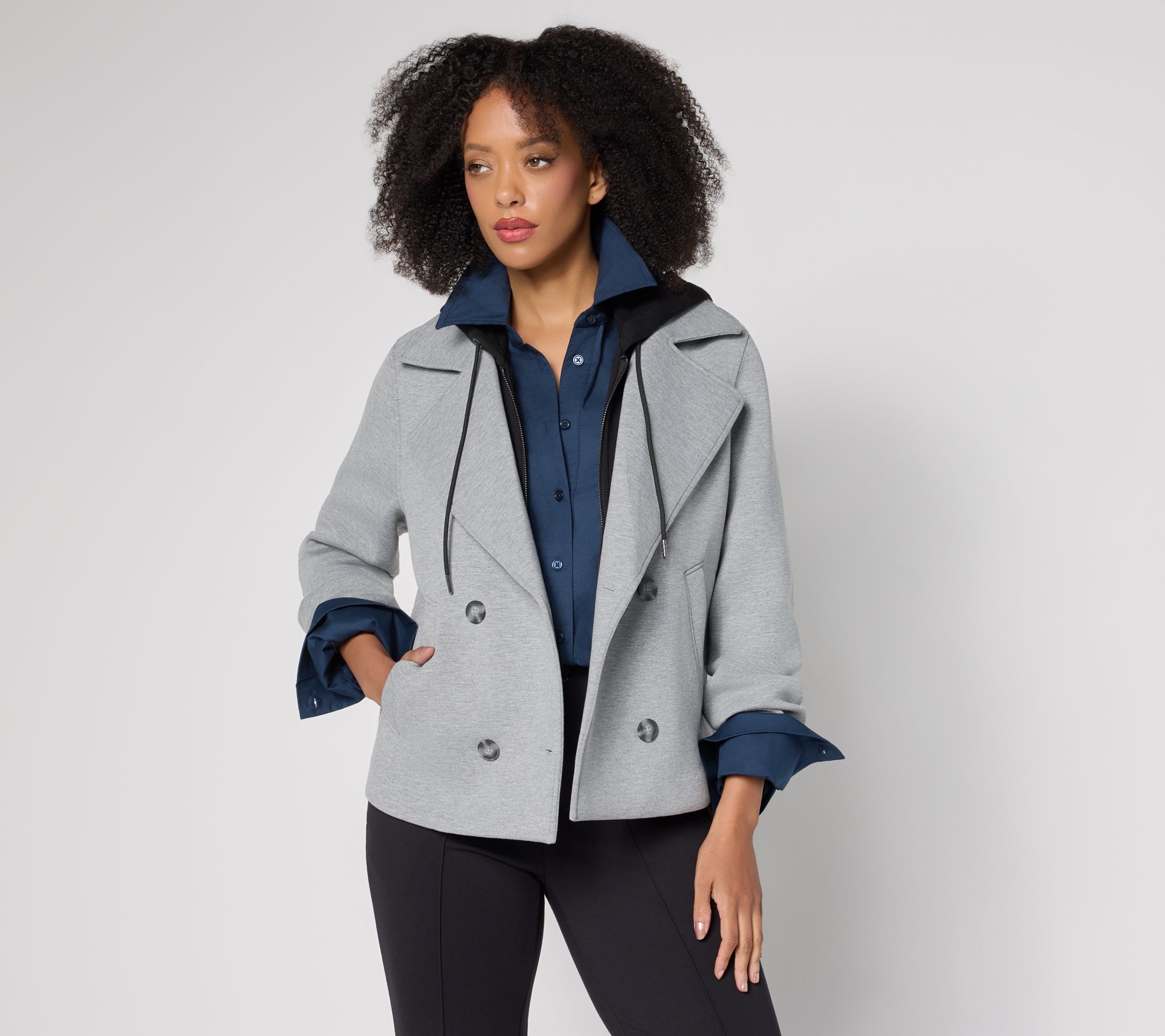 "As Is" RM Studio x Rebecca Minkoff Kelly Peacoat Removeable Hood