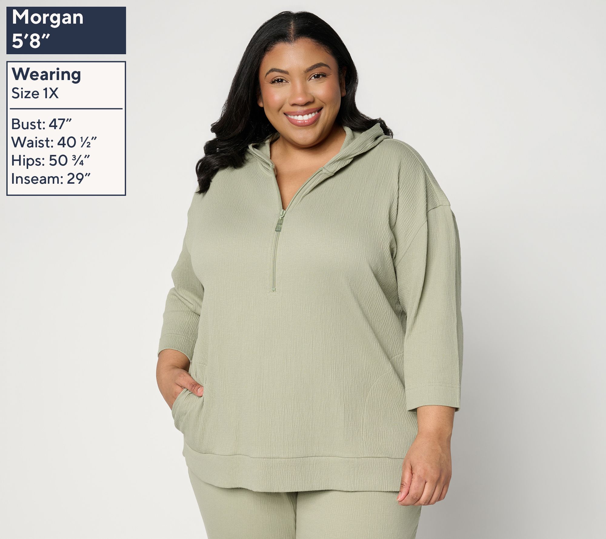 Belle by Kim Gravel Packabelle Ready to Resort Half Zip Hoodie