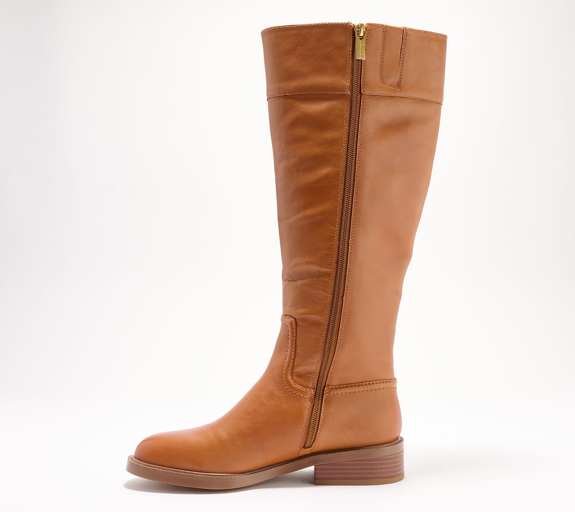 Vince Camuto Choice of Width Leather Riding Boots - Andalian - QVC.com