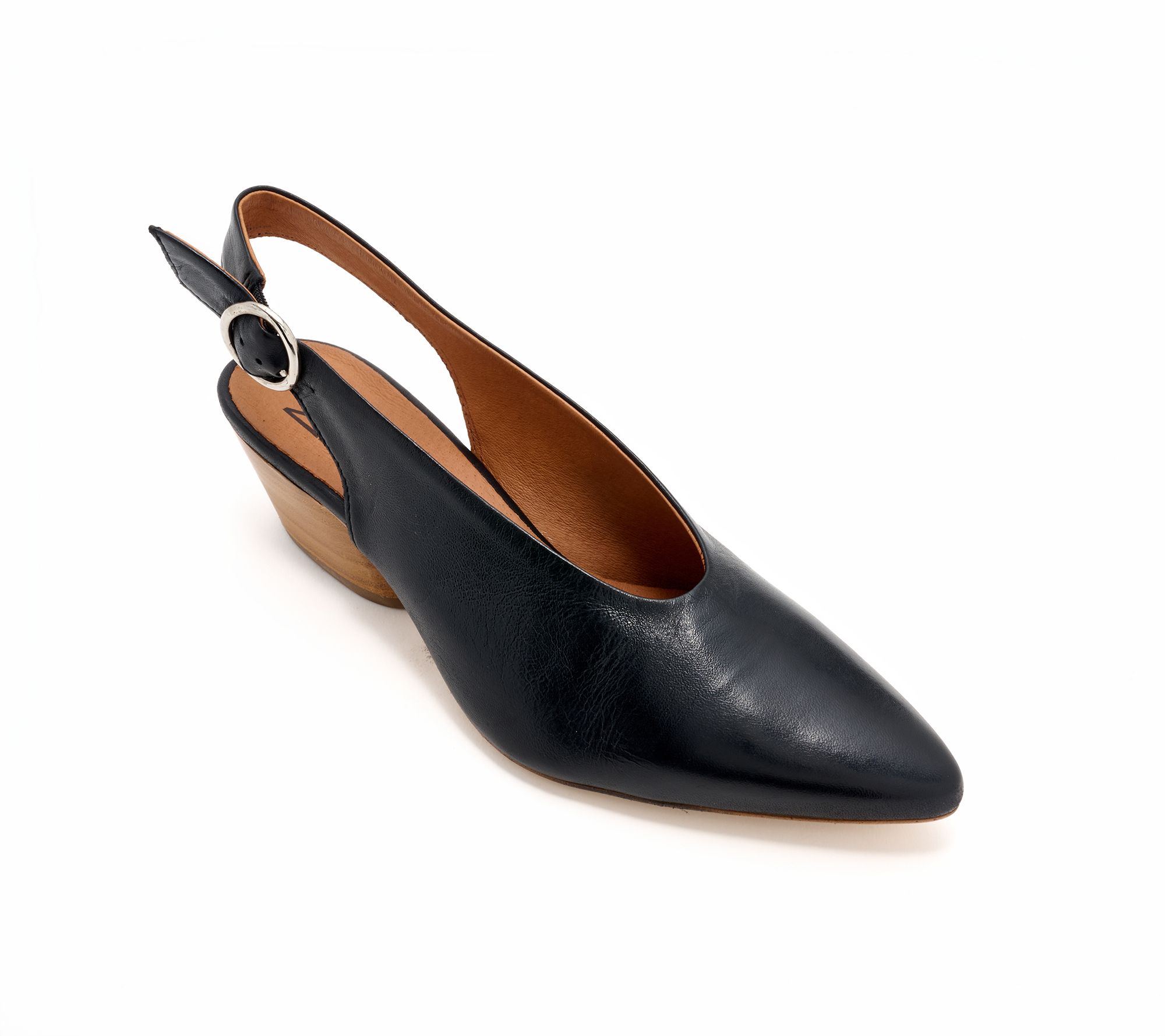 Miz Mooz Leather Adjustable Slingback Pumps - Haven
