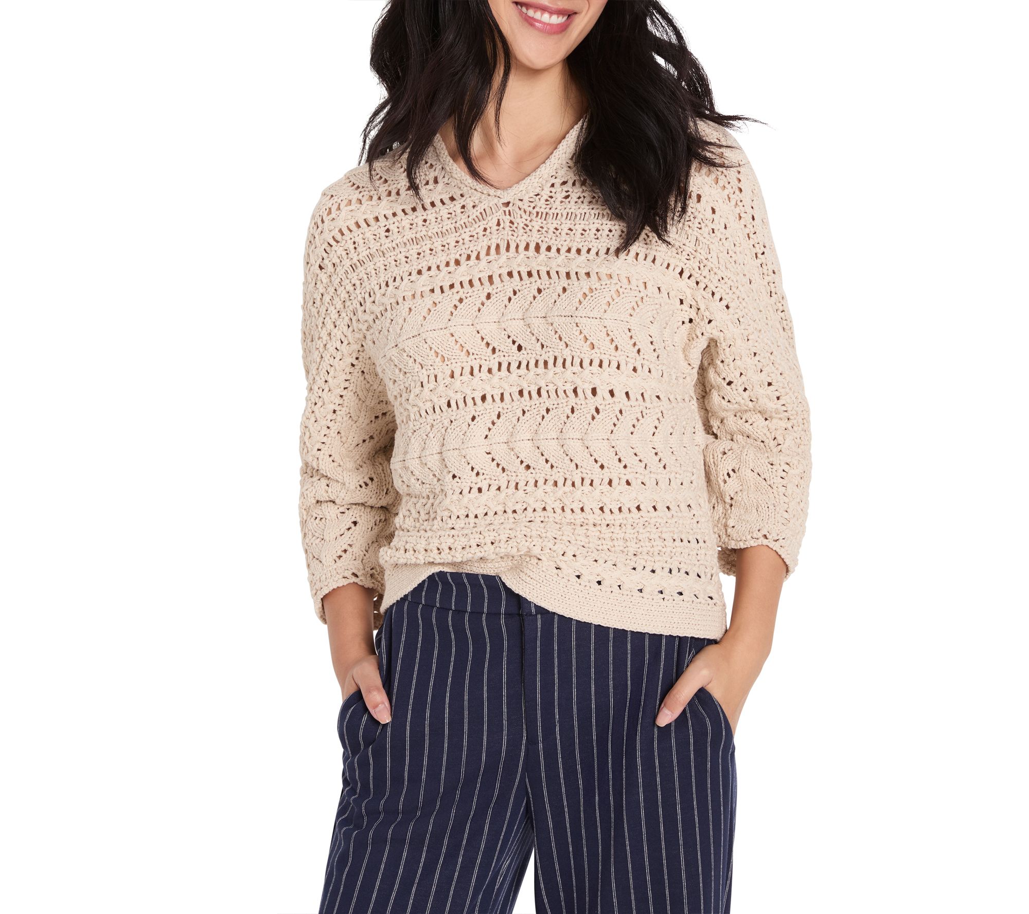 NIC+ZOE Tape Yarn Stitch Sweater