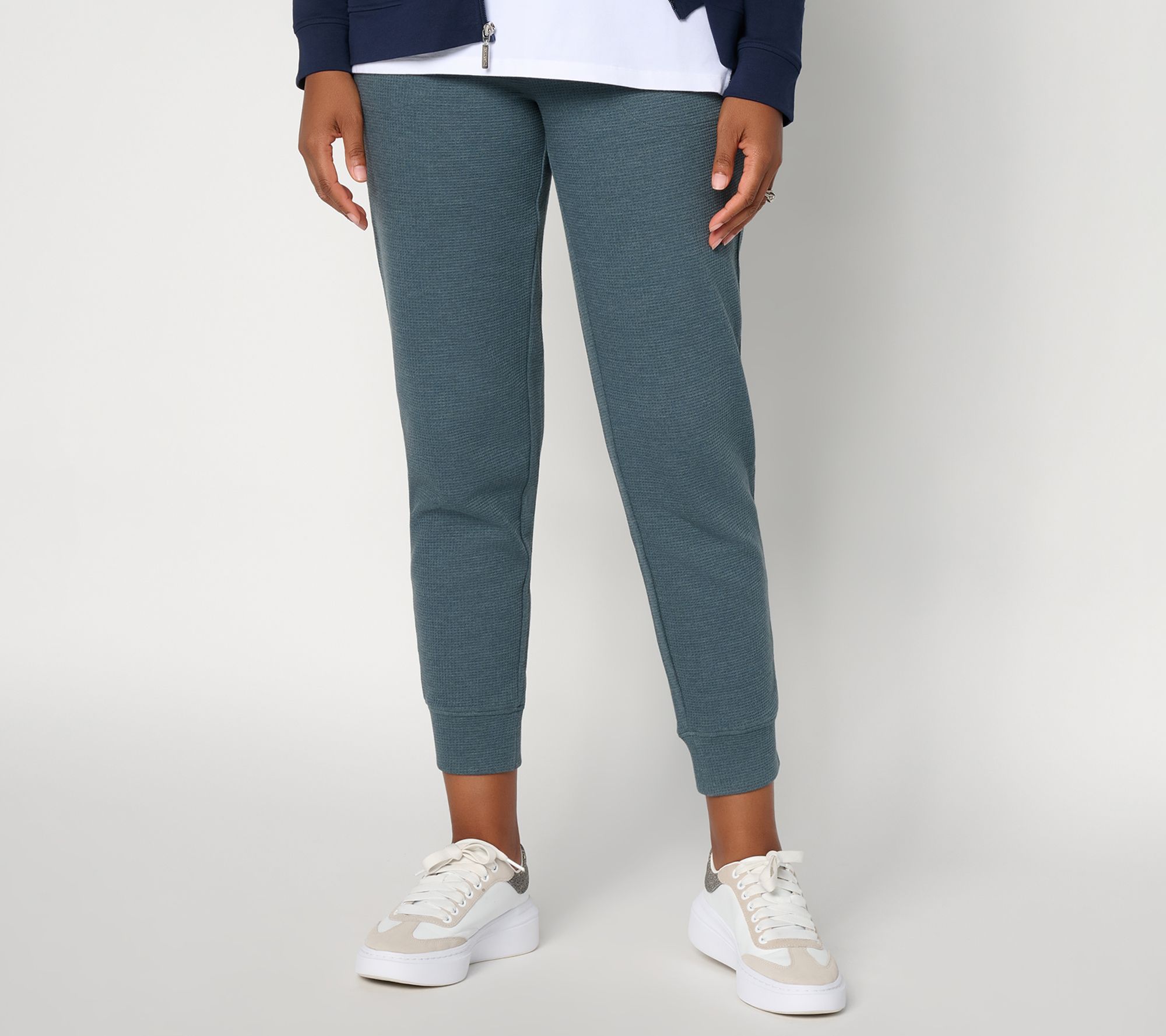 Denim & Co. Active Regular Brushed Waffle Joggers