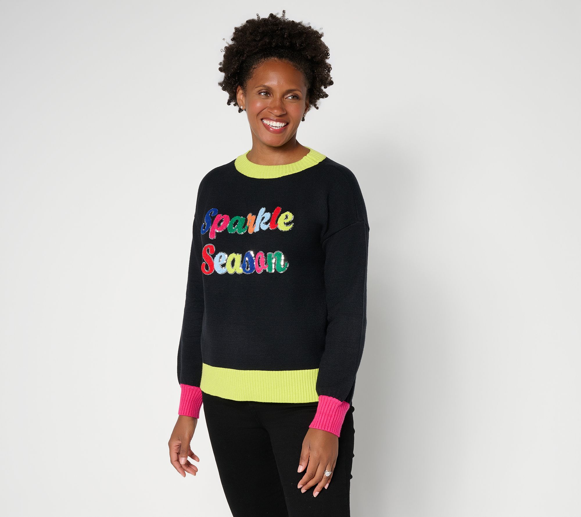 Mally Roncal Festive Color Blocked Sweater