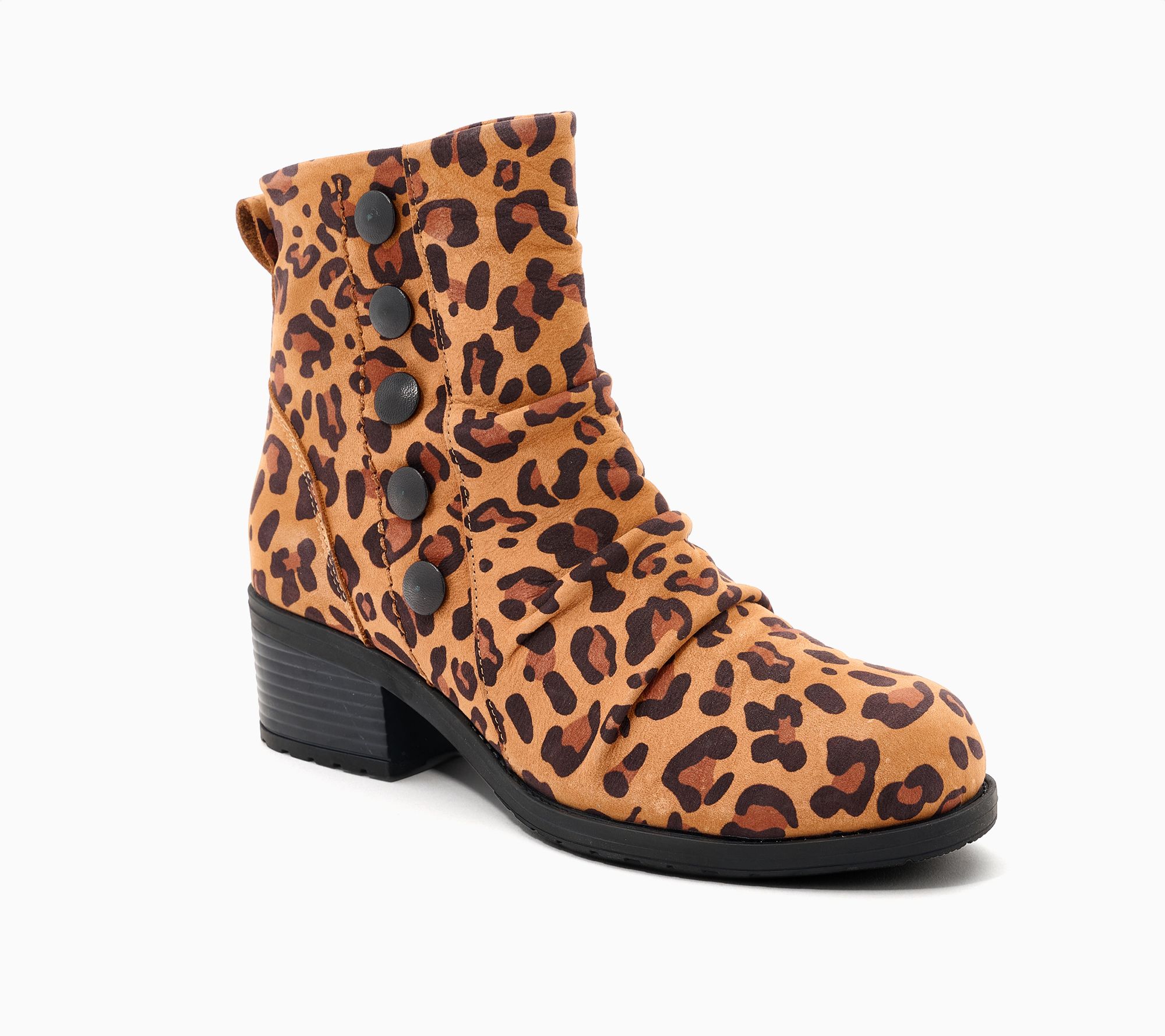 Miz Mooz Ruched Leather Ankle Boot - Jewel