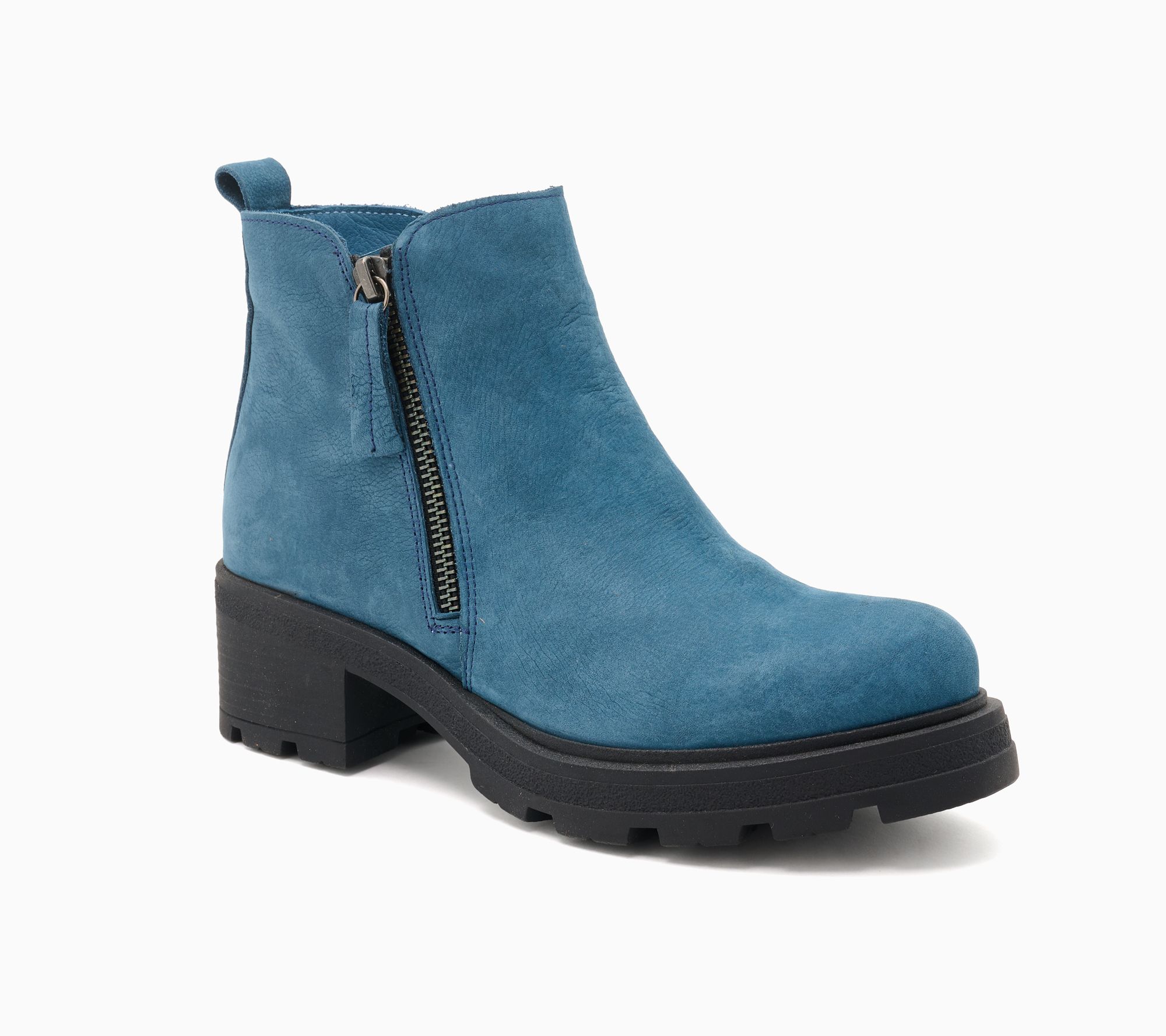 Miz Mooz Nubuck Heeled Ankle Boots - Elle