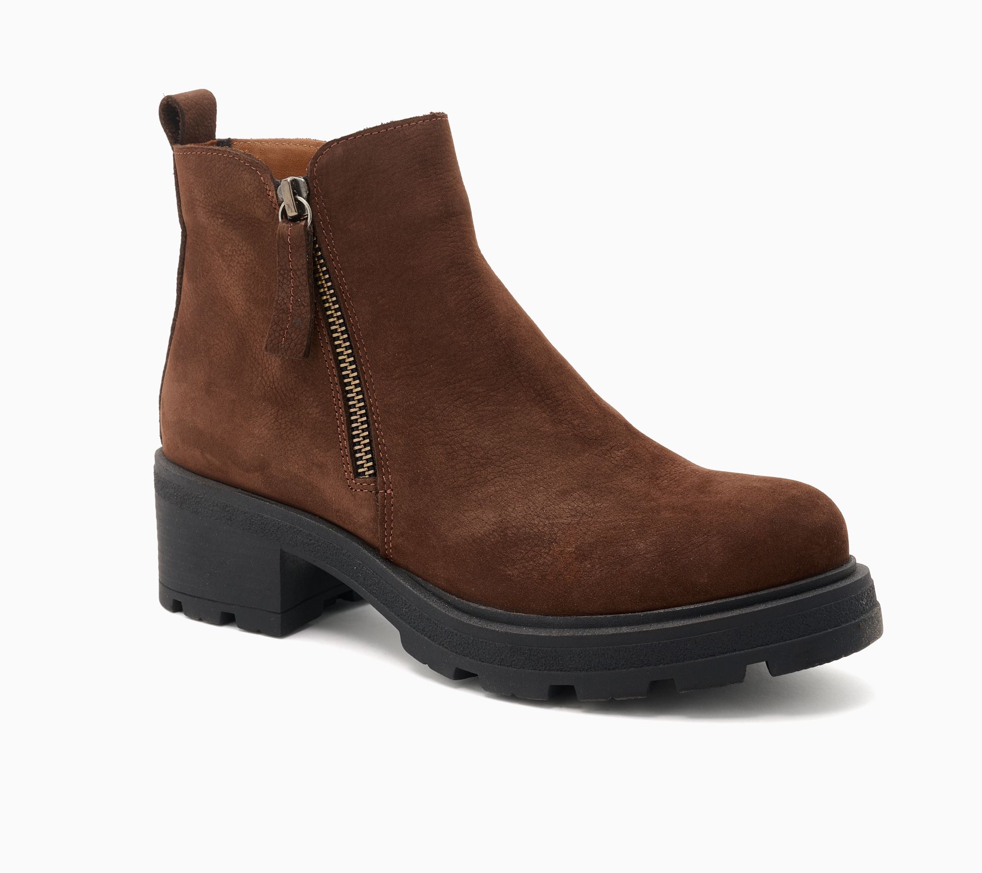 Miz Mooz Nubuck Heeled Ankle Boots - Elle