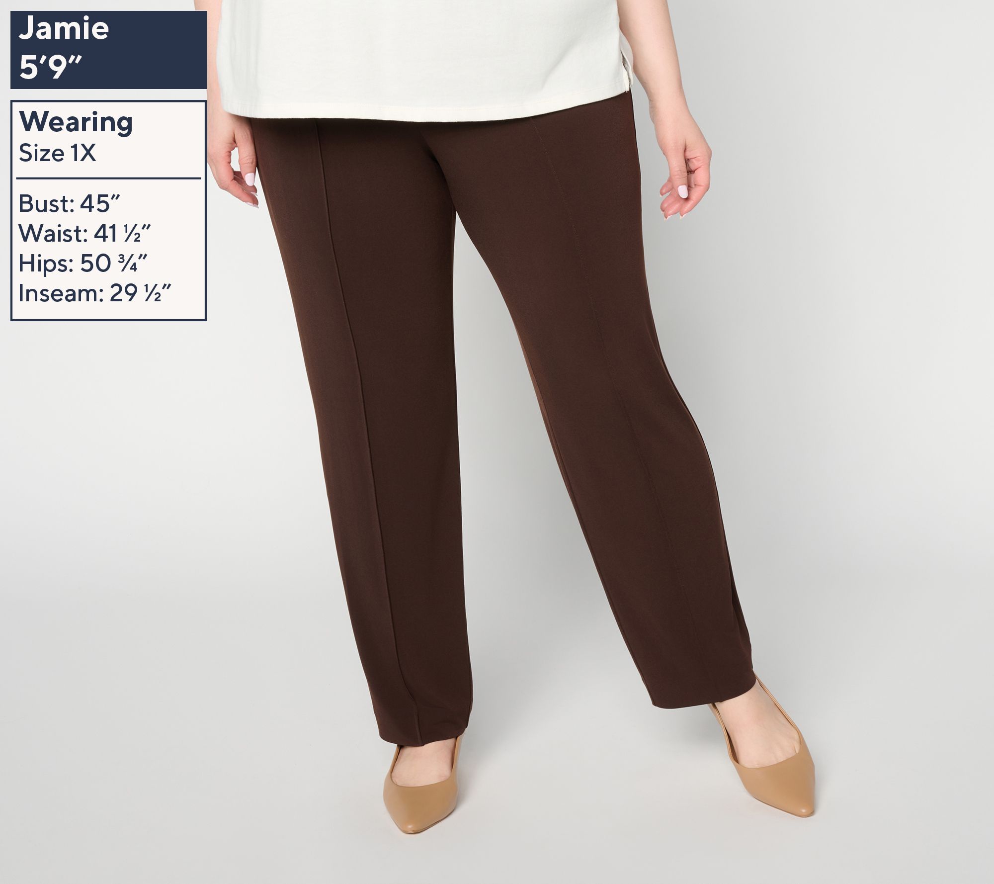 Susan Graver Regular Liquid Knit Straight Leg Pants | QVC