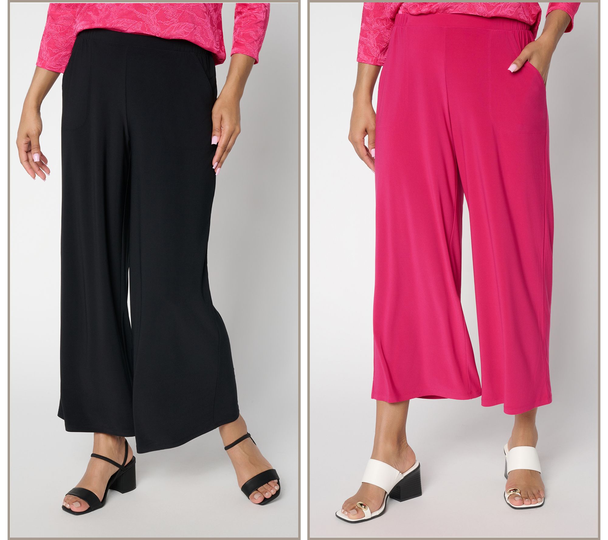 "As Is" Women with Control Renee Tall Set of 2 Ankle and Crop Pants