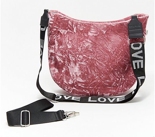Quilted Koala Velvet City Bag with Solid and Love Straps