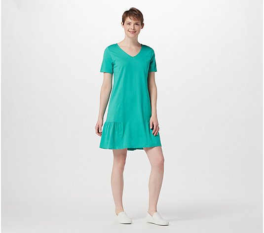 Susan Graver Weekend Cotton Modal Short-Sleeve Dress