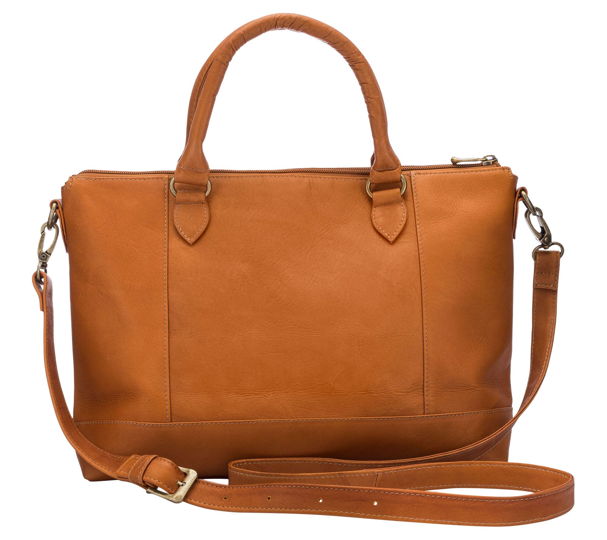 Le Donne Leather Lustiano Satchel Handbag - QVC.com