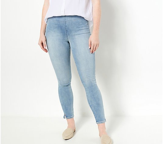 NYDJ Sculpt-Her Super Skinny Ankle Jeans with Slits - Clean Orion