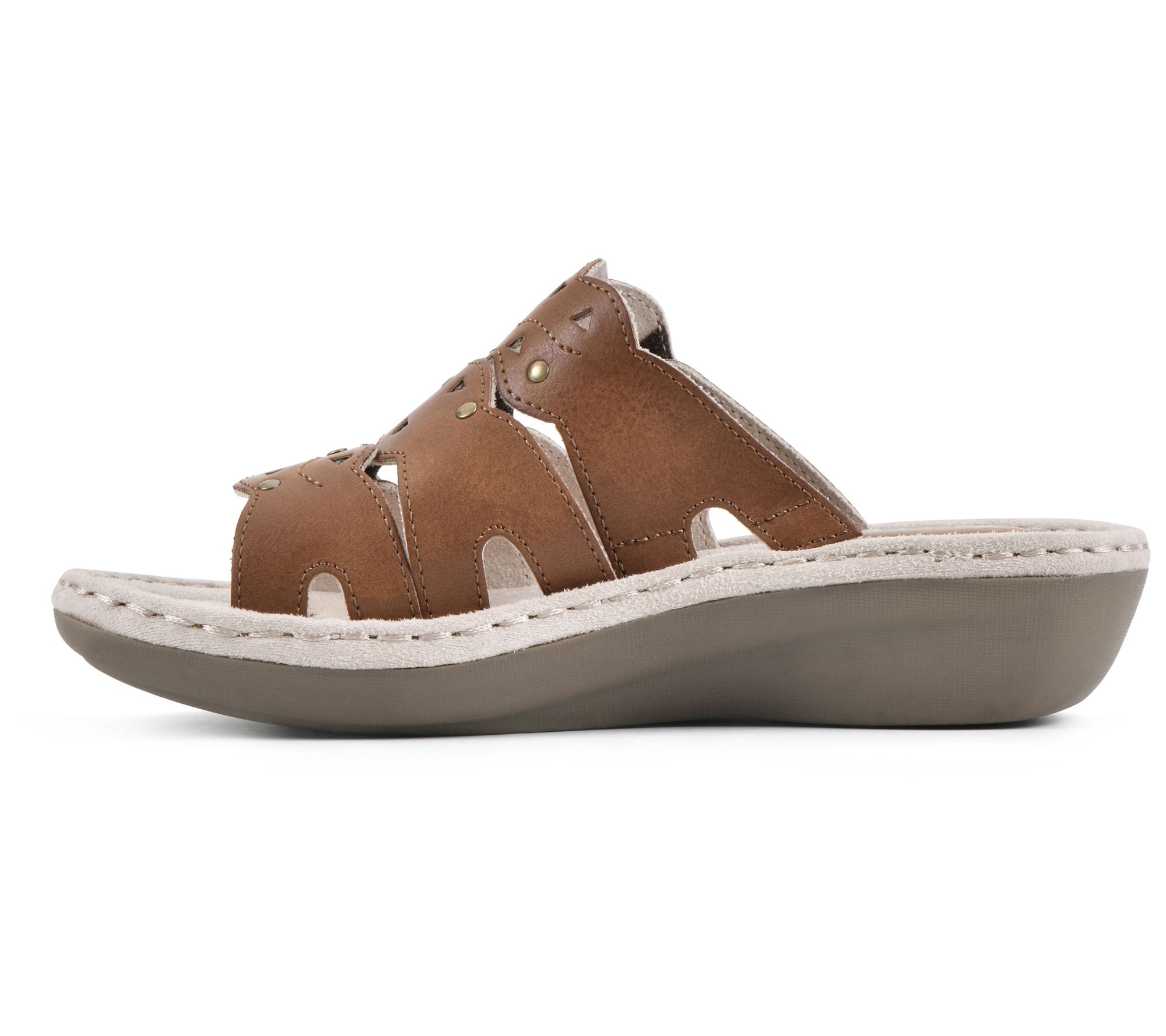 white mountain slide sandals