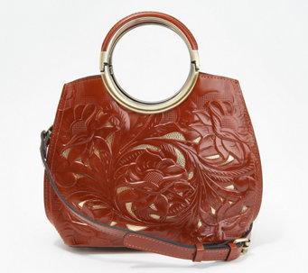 Patricia Nash Vintage Leather Aria Small Shopper with Crossbody - A544824