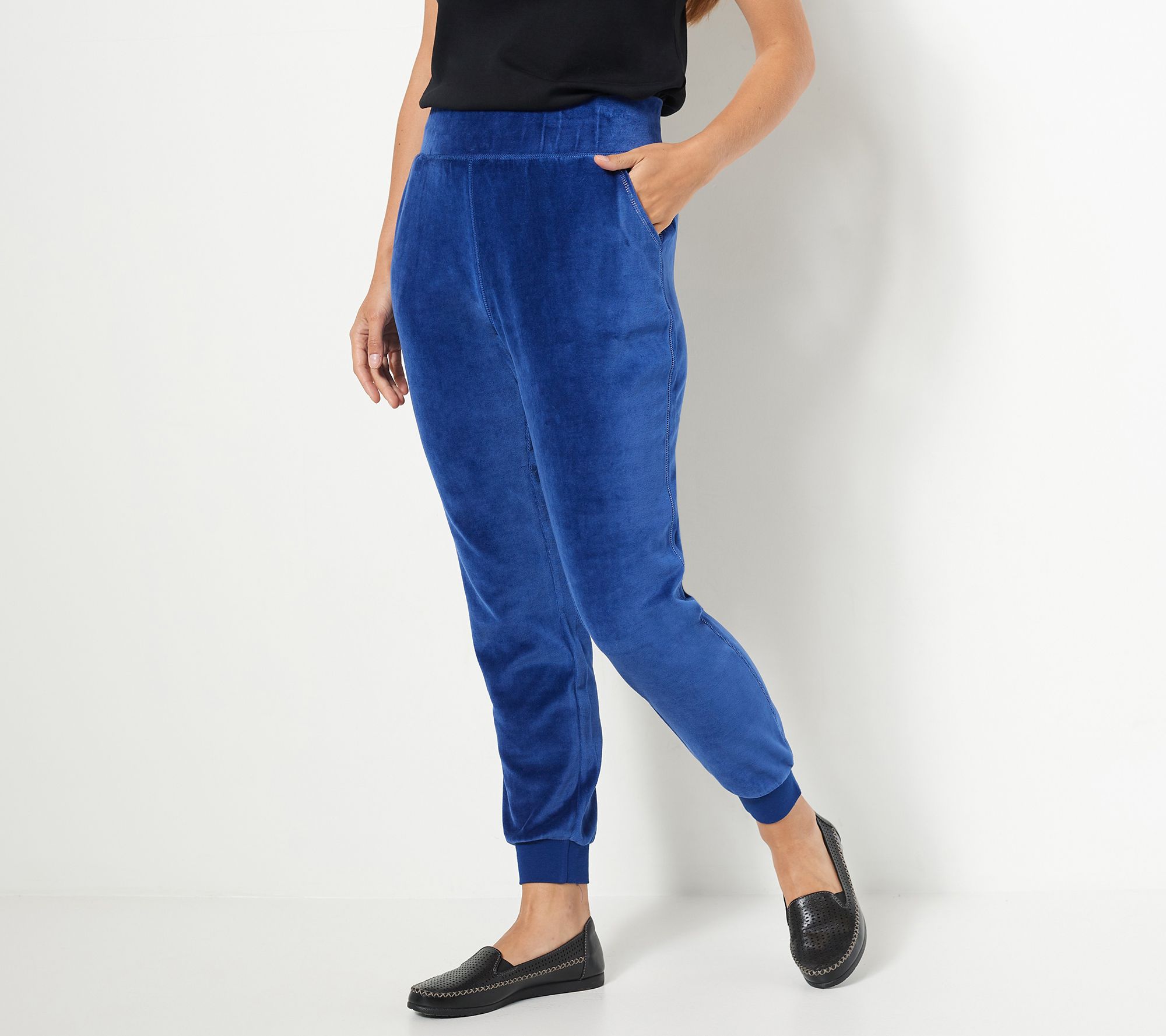 "As Is" Quacker Factory Velour PullOn Joggers